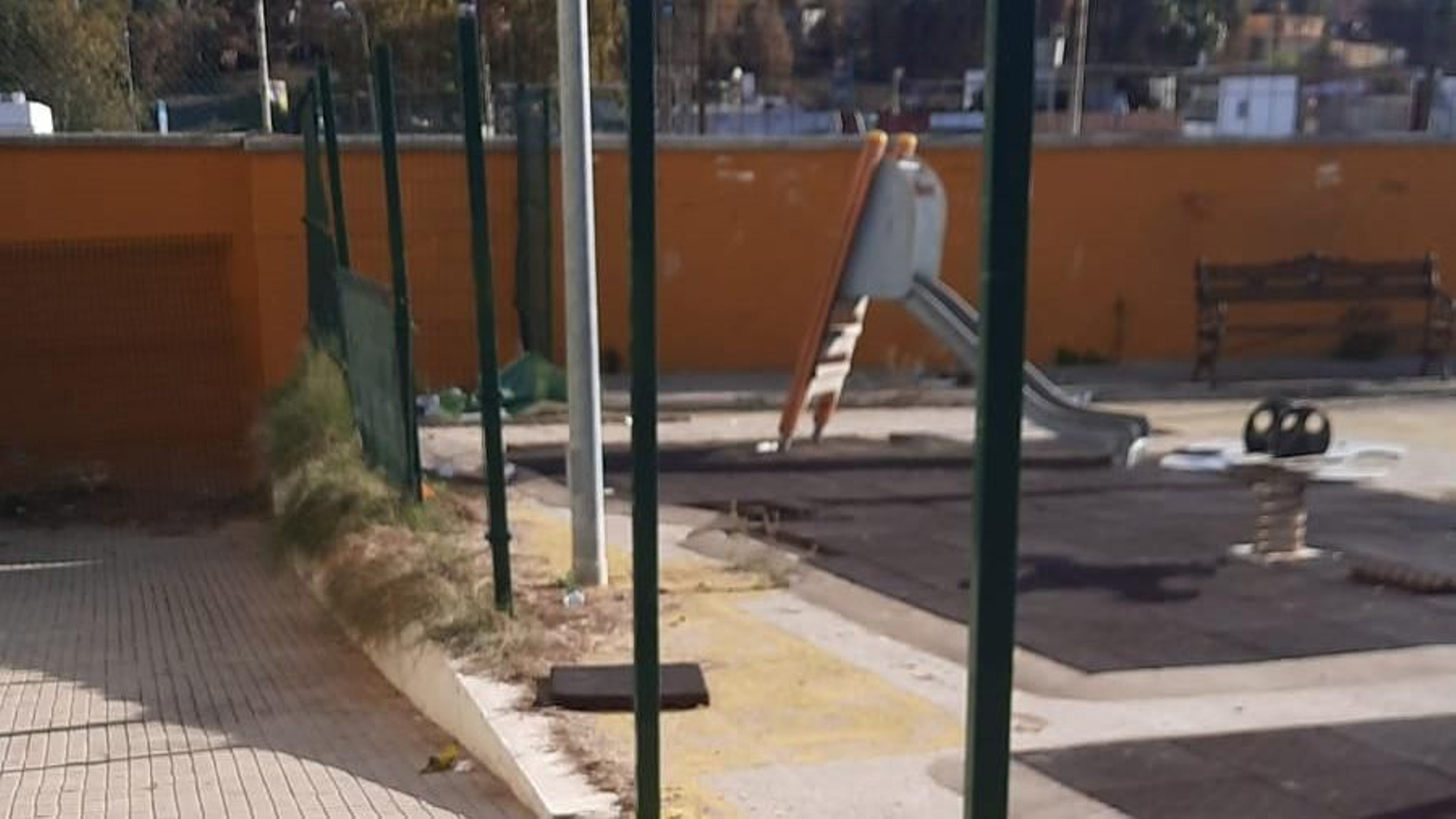 El parque, con la valla ya desmontada.