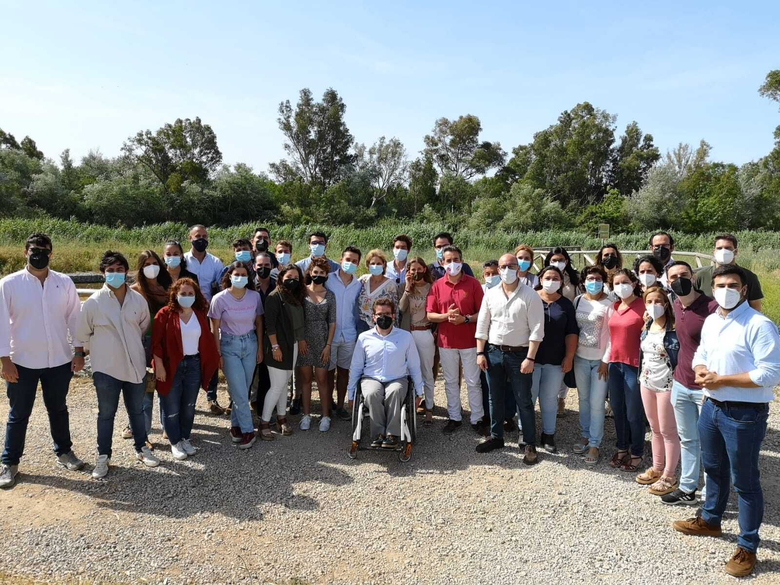 Bea Fanjul, presidenta nacional de Nuevas Generaciones del PP, hoy en el desayuno de La Corta.