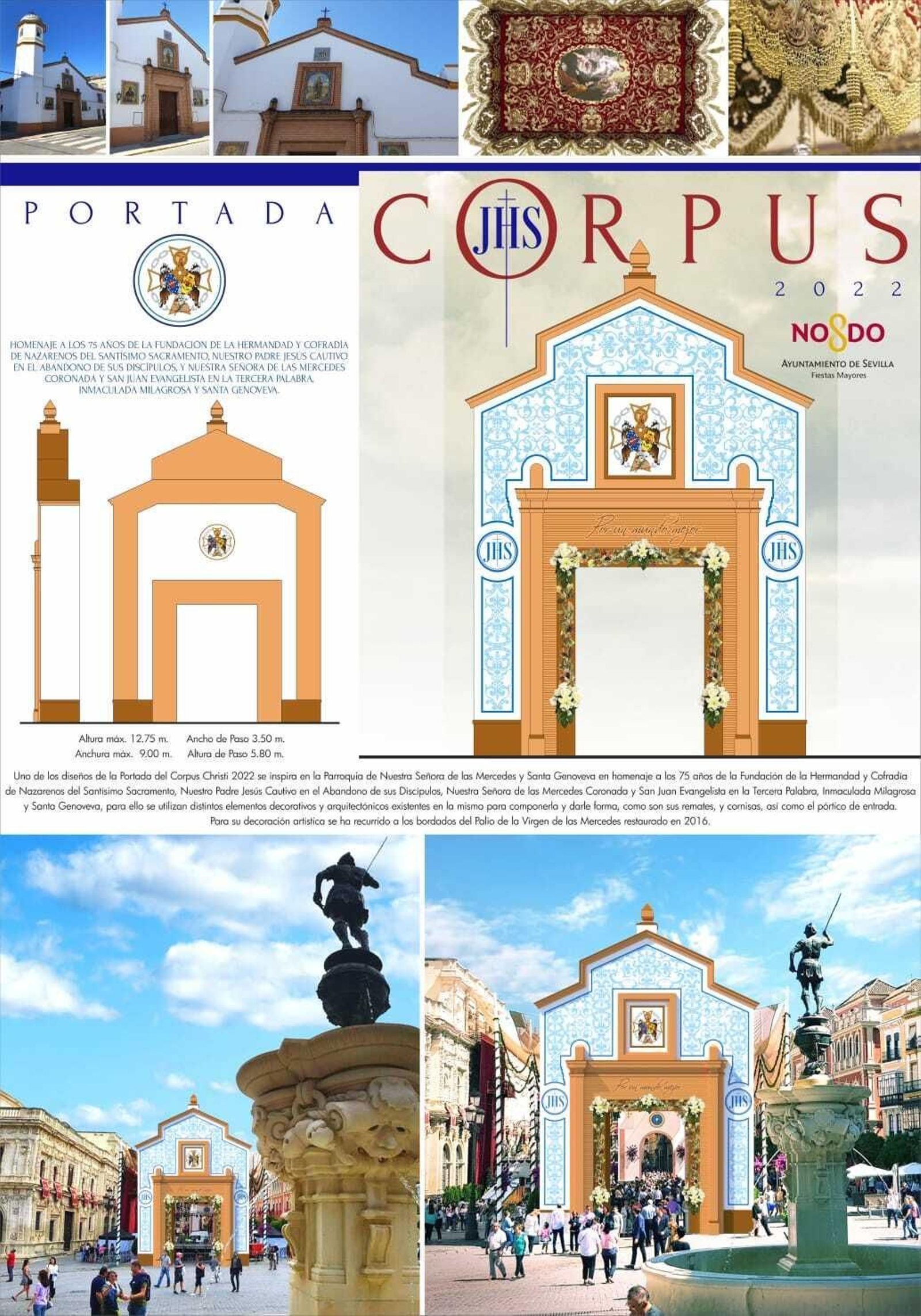 La portada dedicada a Santa Genoveva.