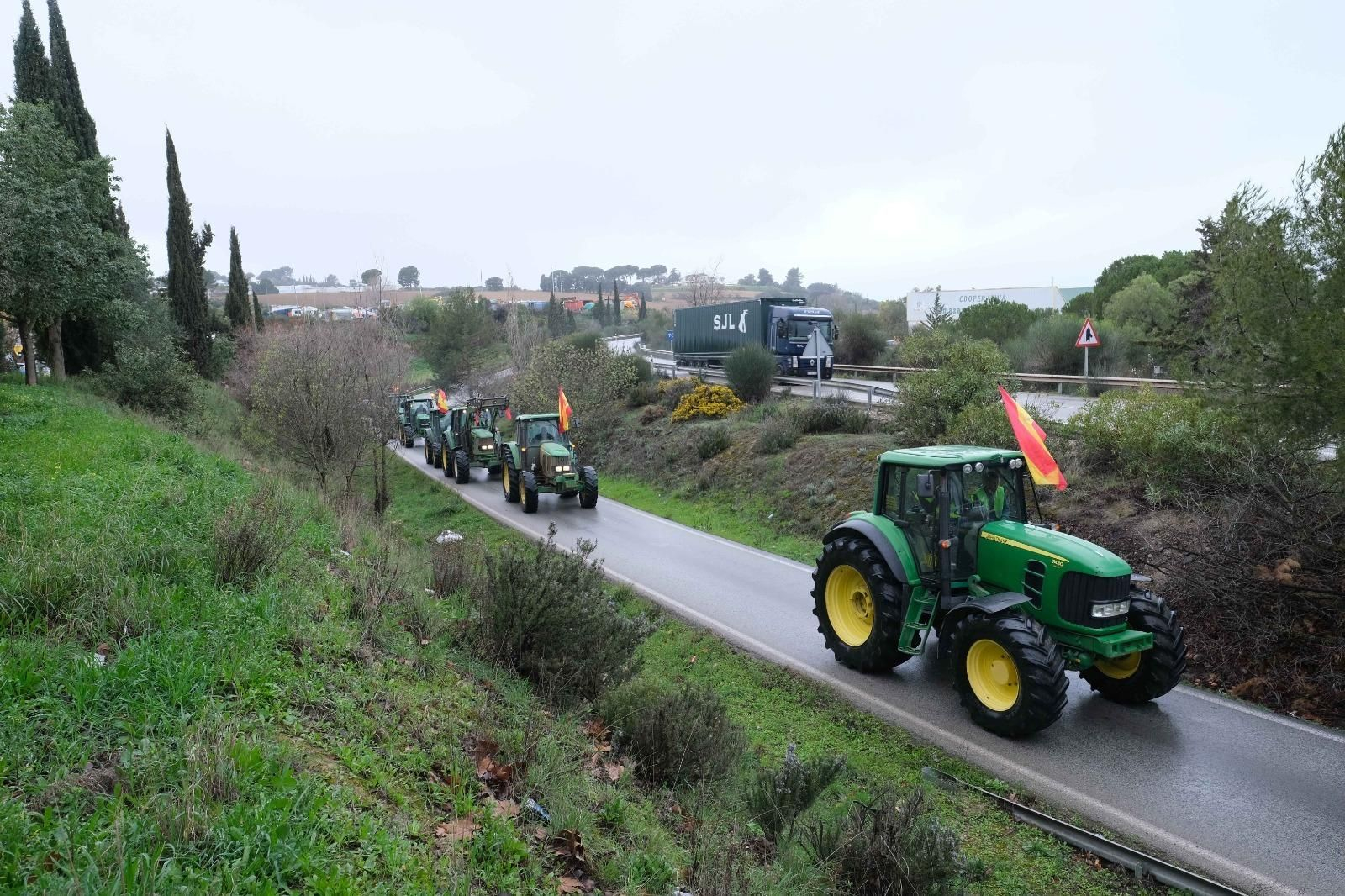 Ronda, epicento de las tractoradas de los agricultores este lunes