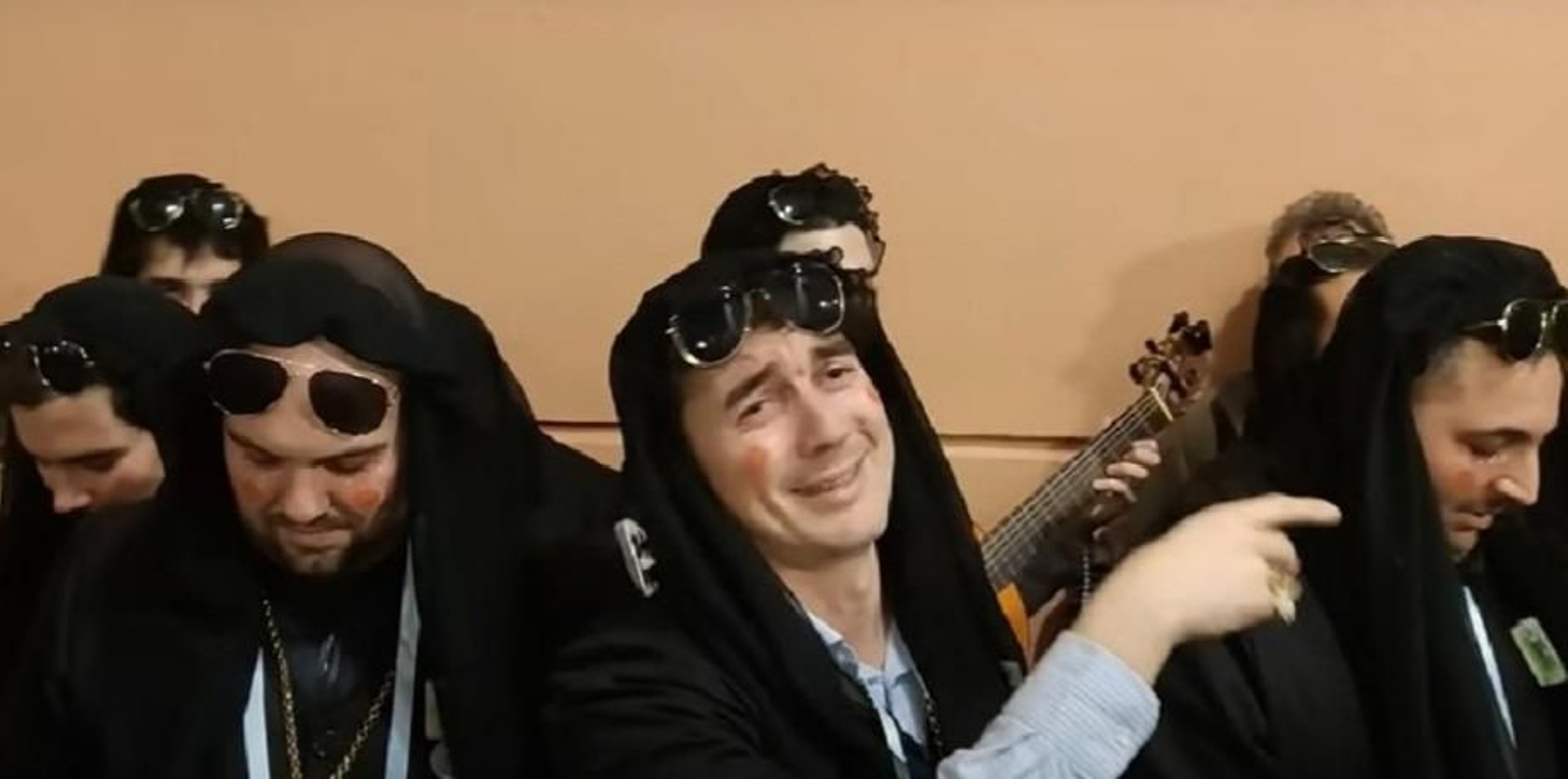 La chirigota del Airon, durante una actuación este Carnaval 2023