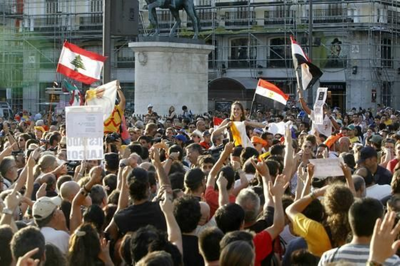 Manifestación contra la visita del Papa.

Foto: efe