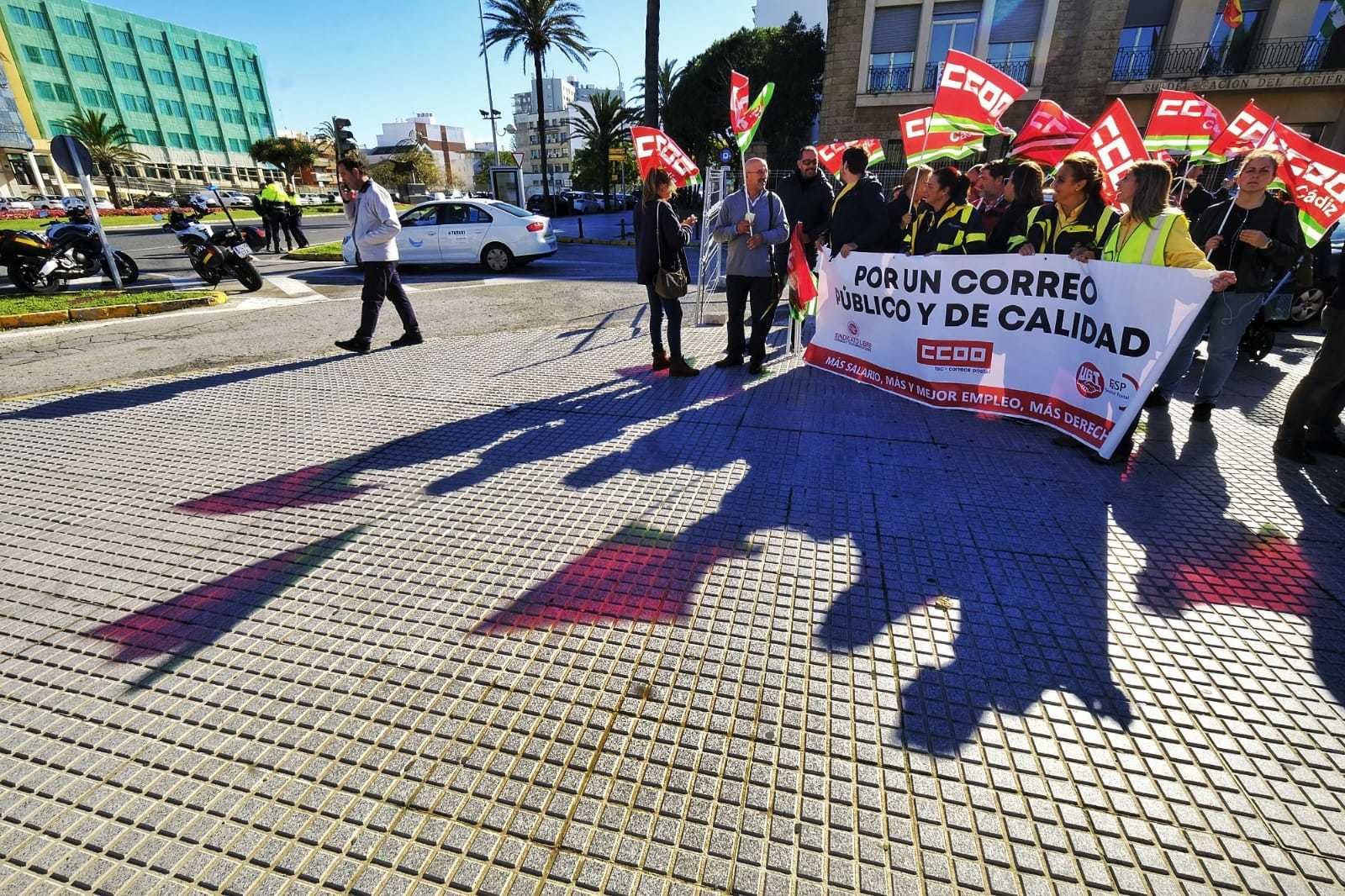 Imagen de la protesta en Cádiz.