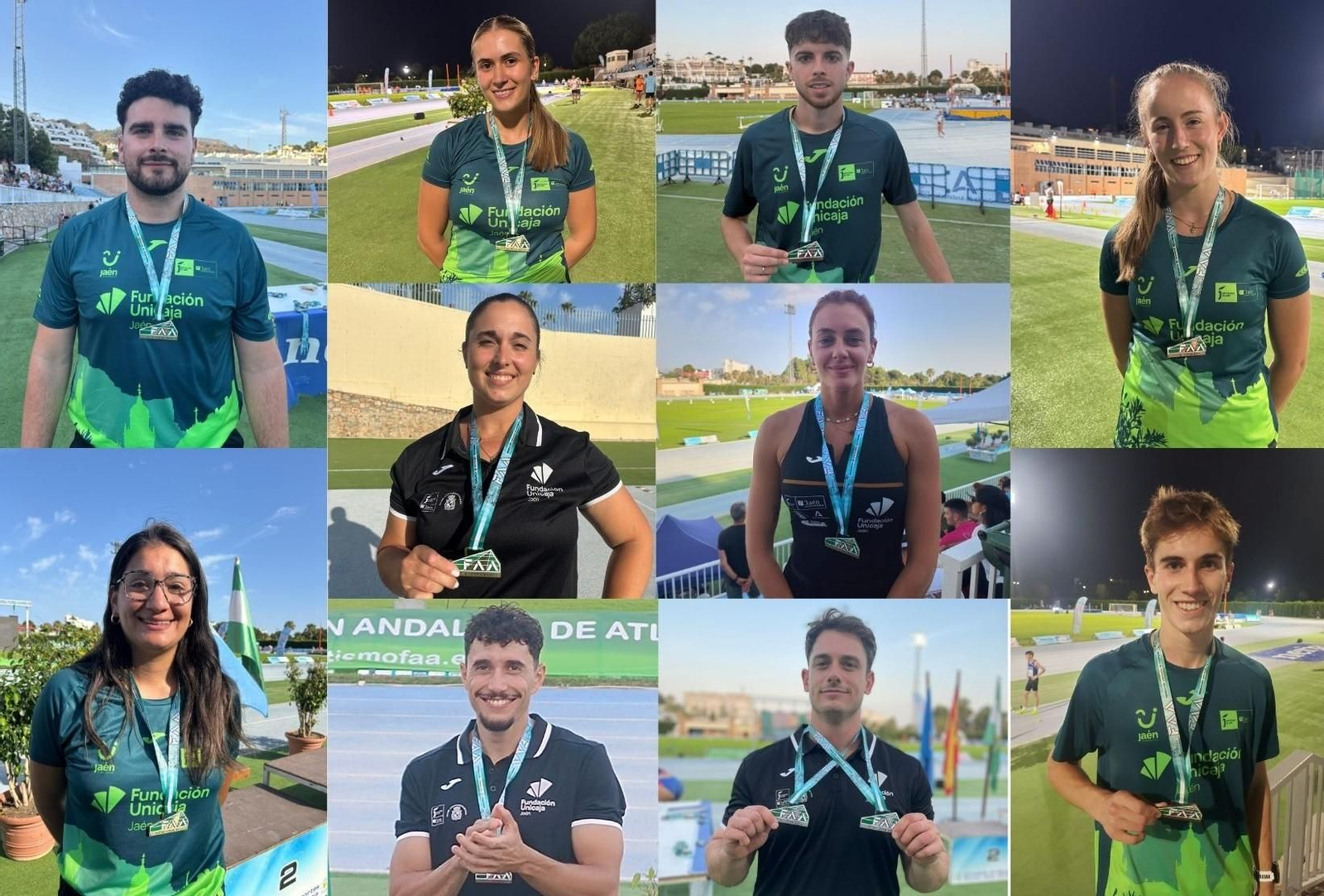 Algunos de los medallistas del equipo jiennense en la cita autonómica.