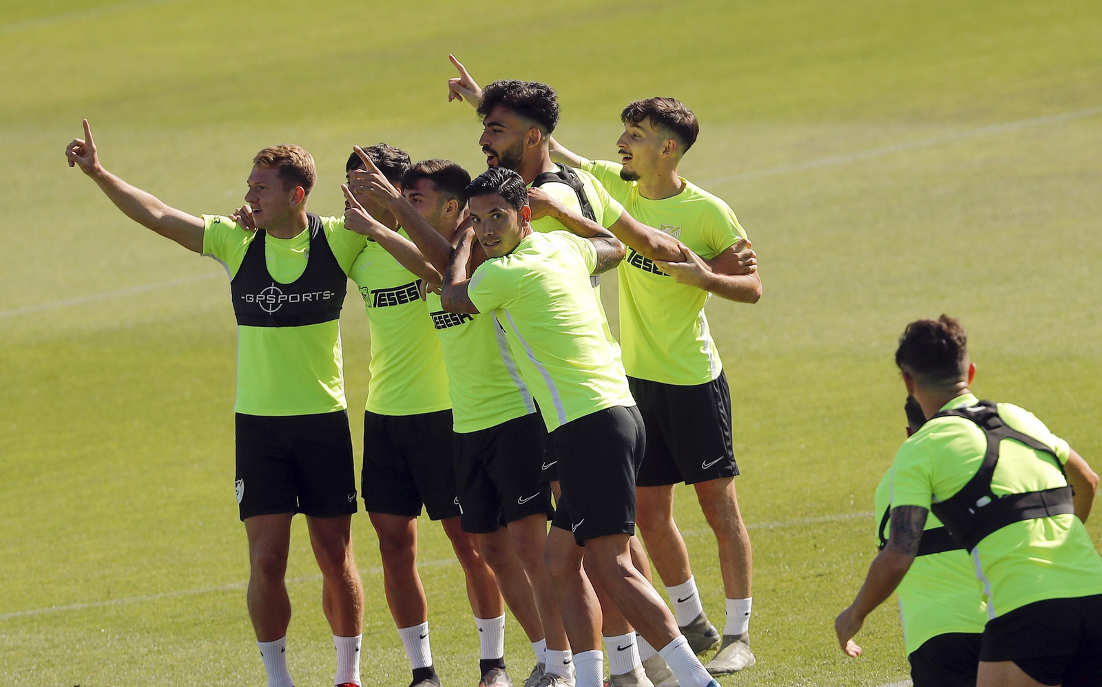 Momento de une entrenamiento reciente del Málaga.