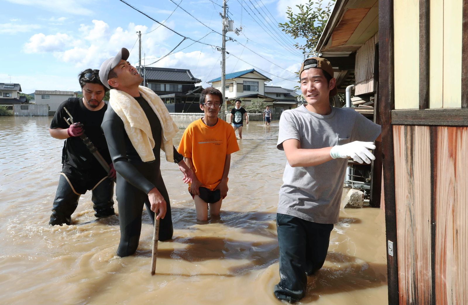 Imágenes de las lluvias en Japón