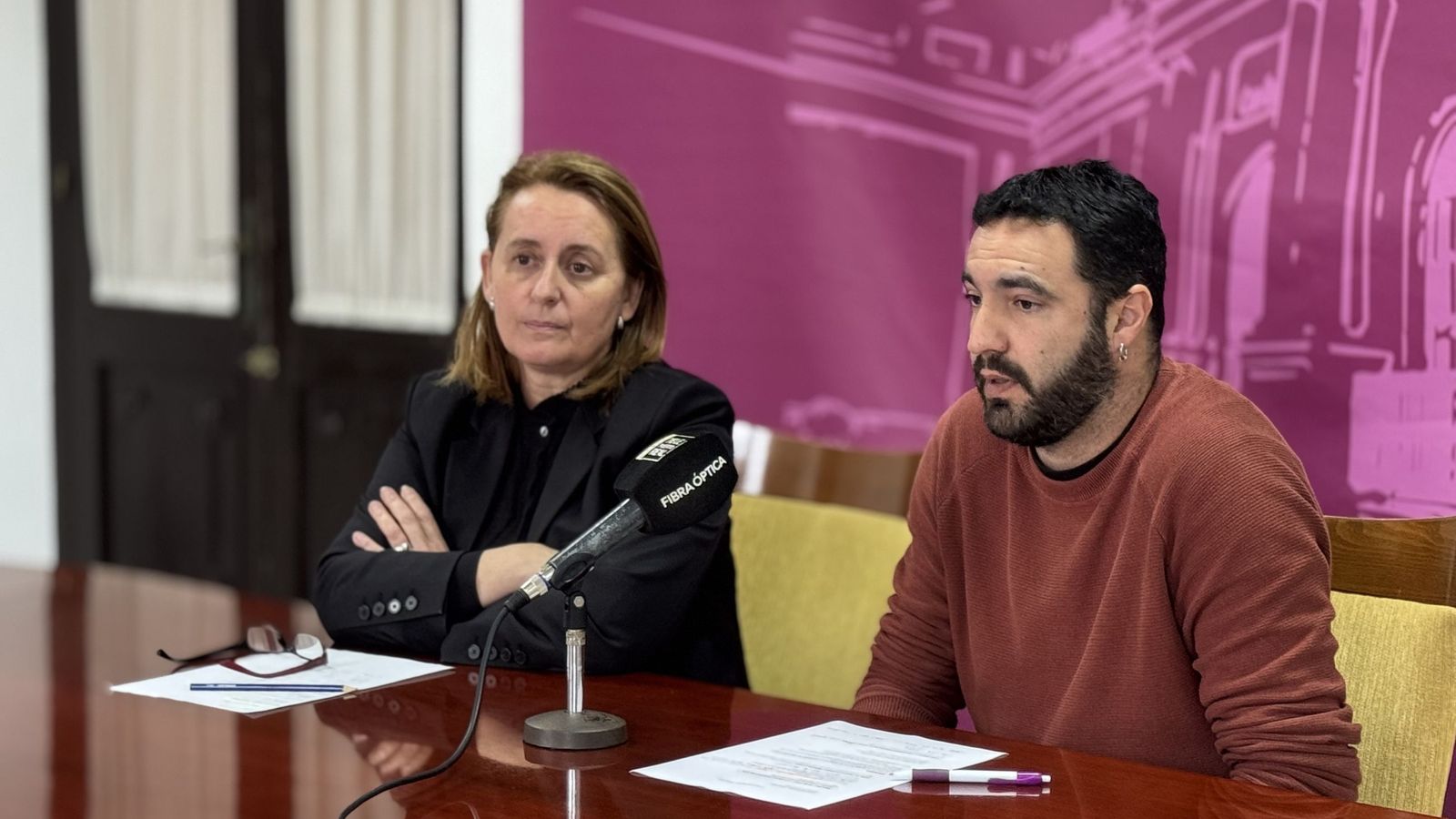 Aurora Salvador y Antonio Gil durante la rueda de prensa