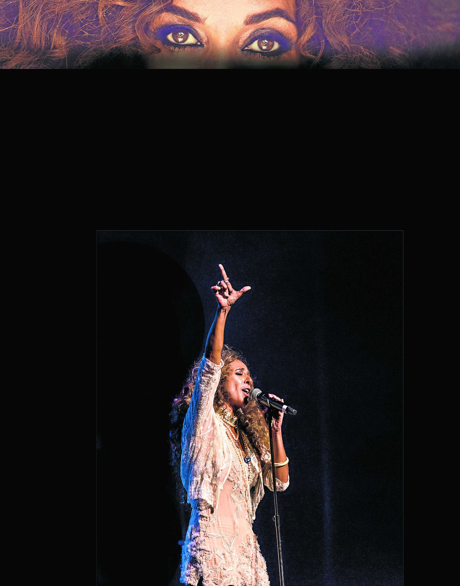 Rosario Flores en una de las sesiones fotográficas de su nueva gira, 'Noches de Gloria'.