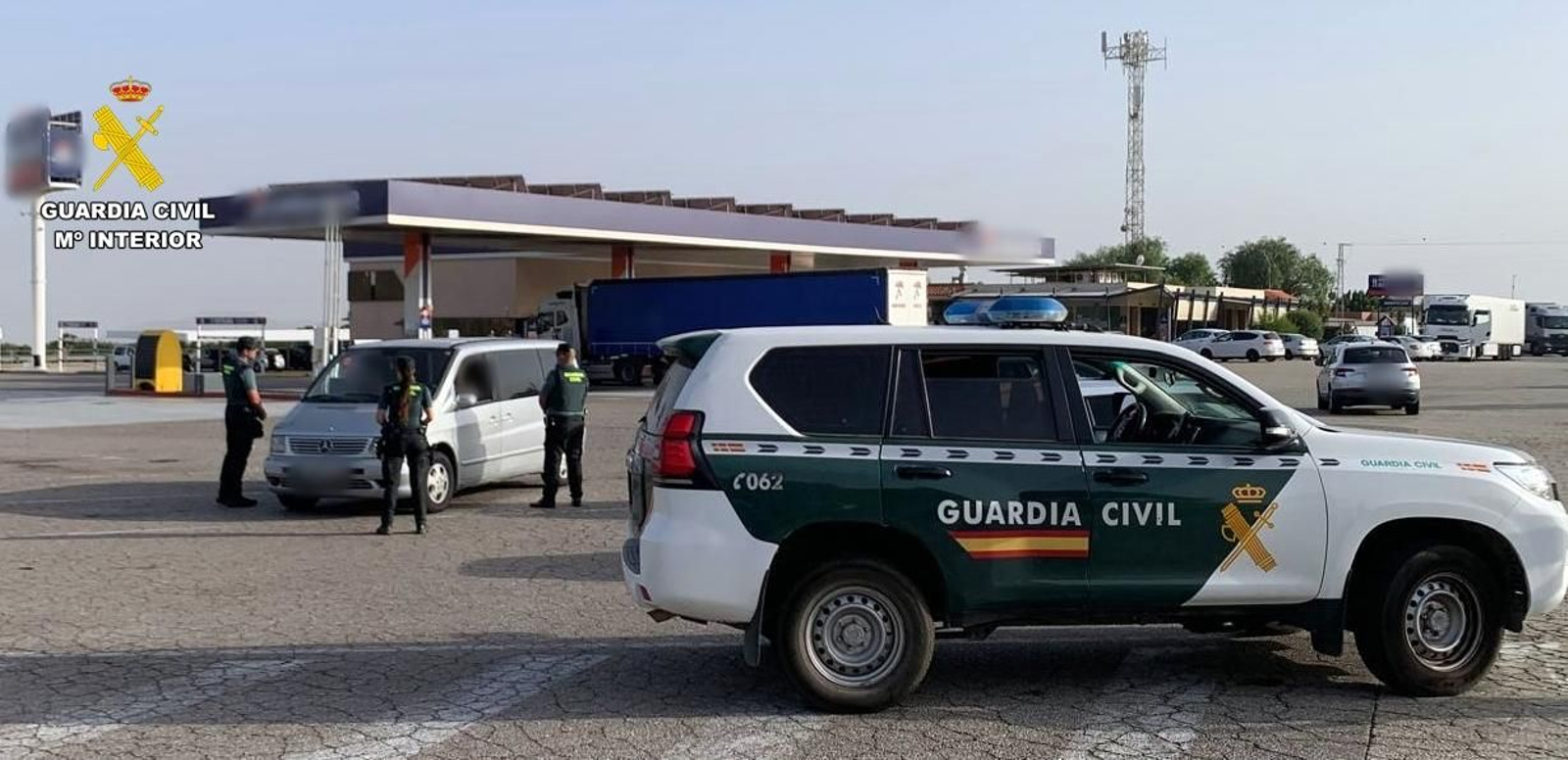Momento de la operación de la Guardia Civil.