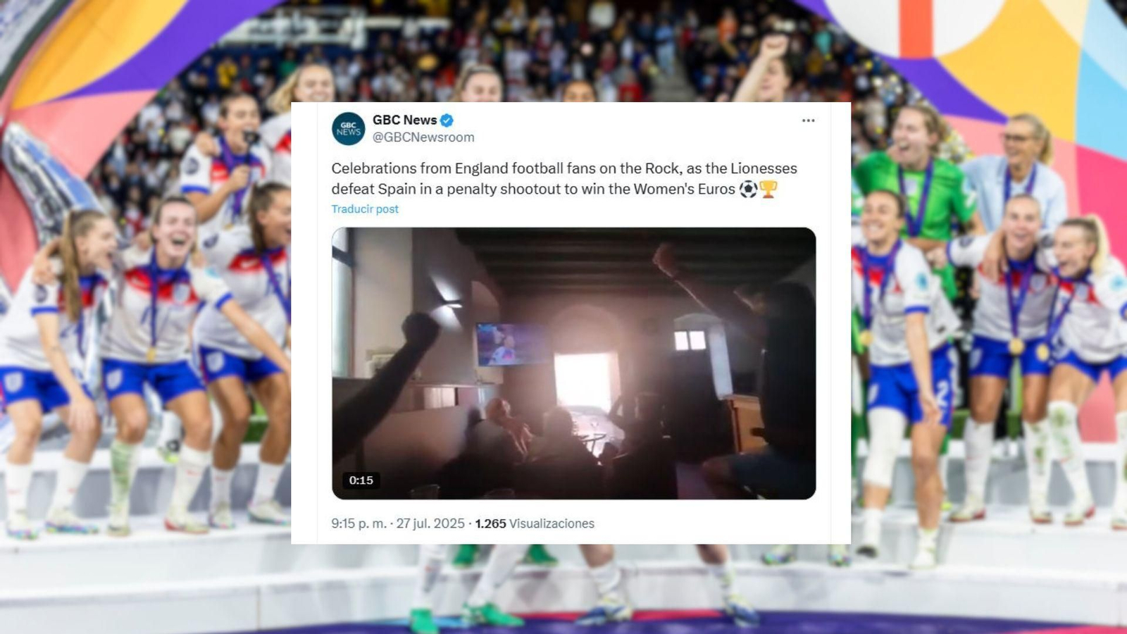 Captura de imagen de un vídeo de celebraciones en un pub de Gibraltar.