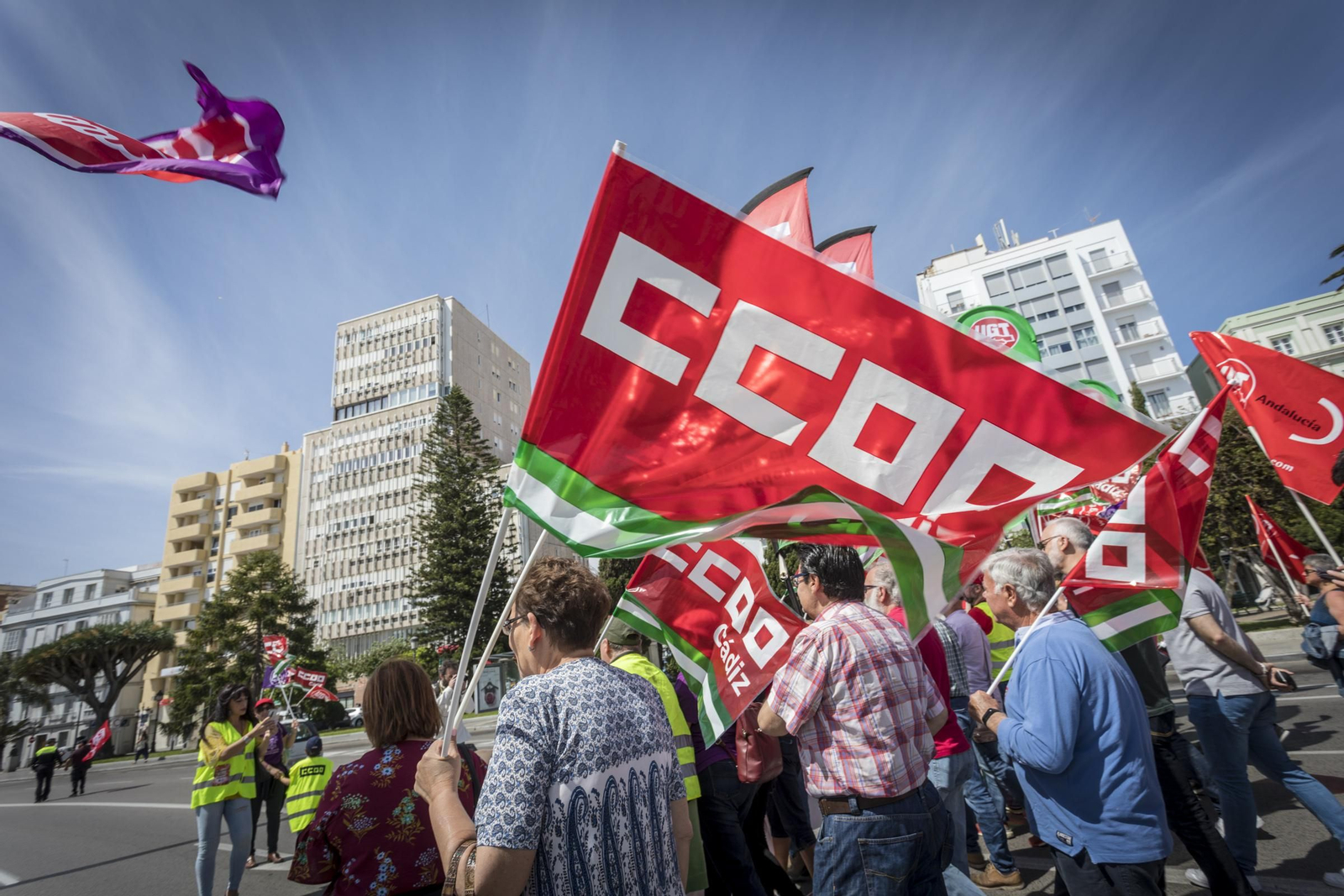 Manifestación de UGT y CCOO
