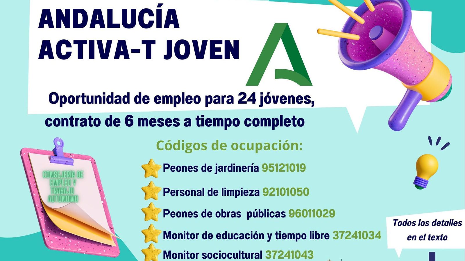 Cartel de Andalucía Activa - T Joven de la Junta de Andalucía.