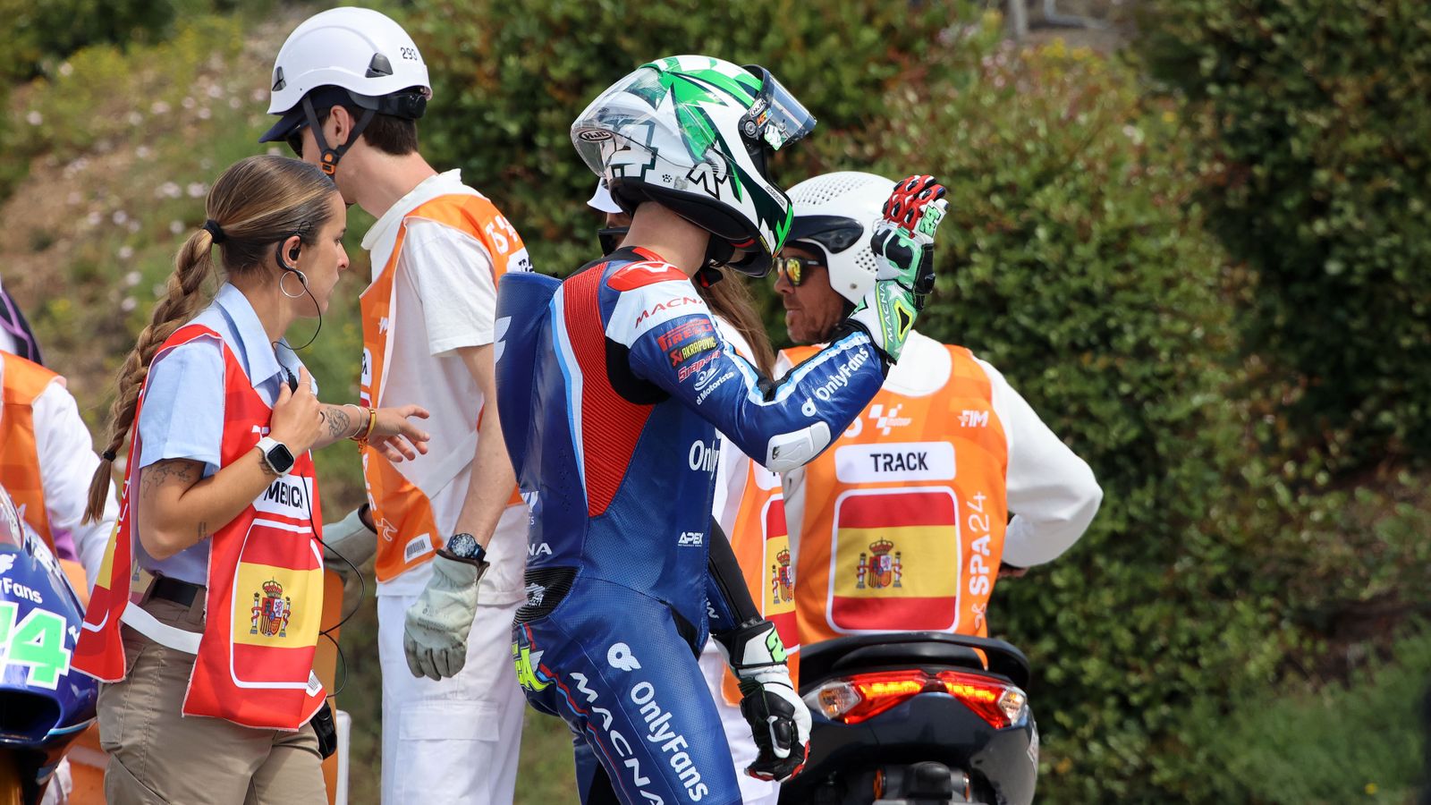 Imágenes de las caídas en las carreras del GP España en Jerez