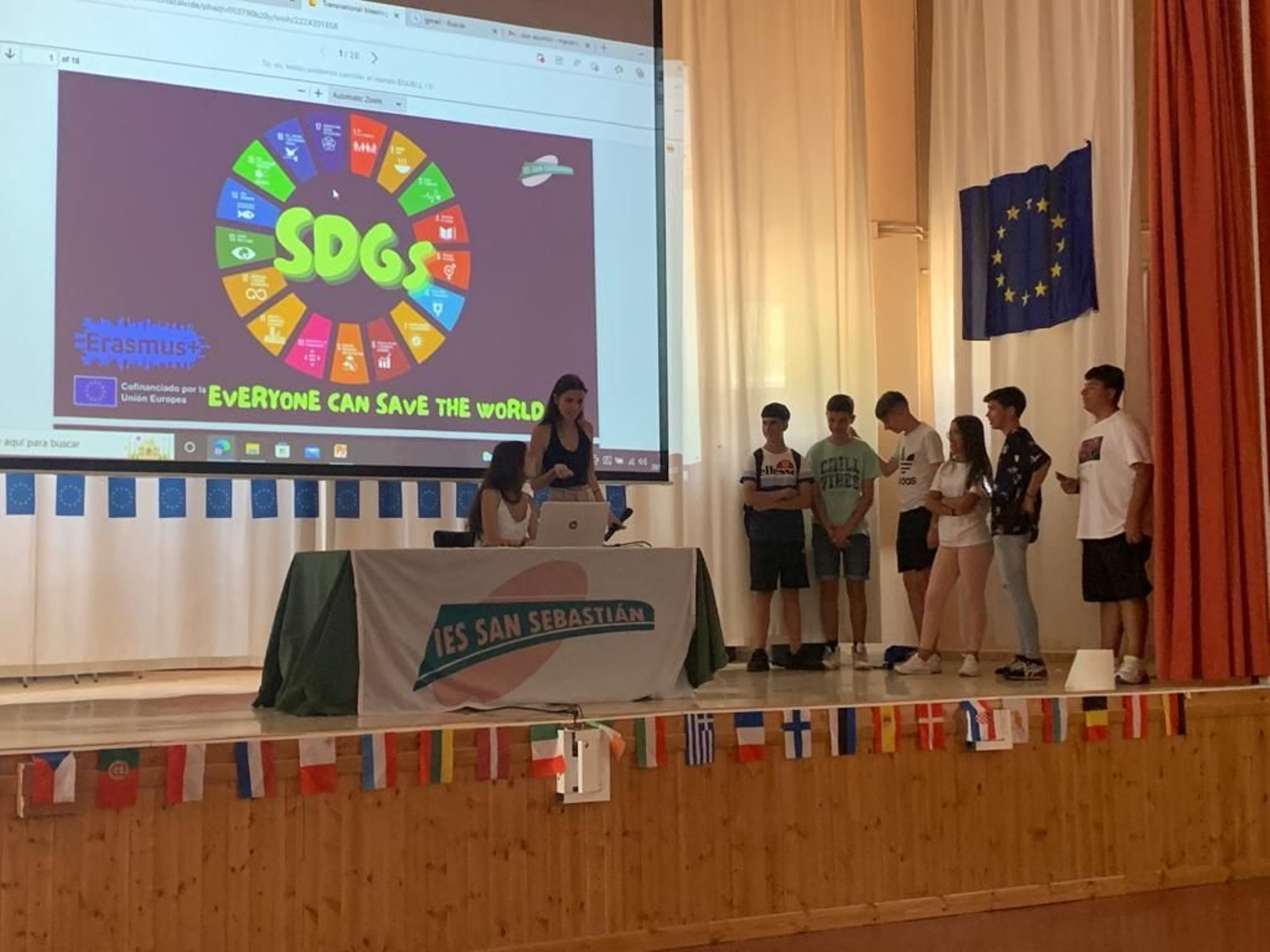 La sostenibilidad une a alumnos del IES San Sebastián y de Alemania.