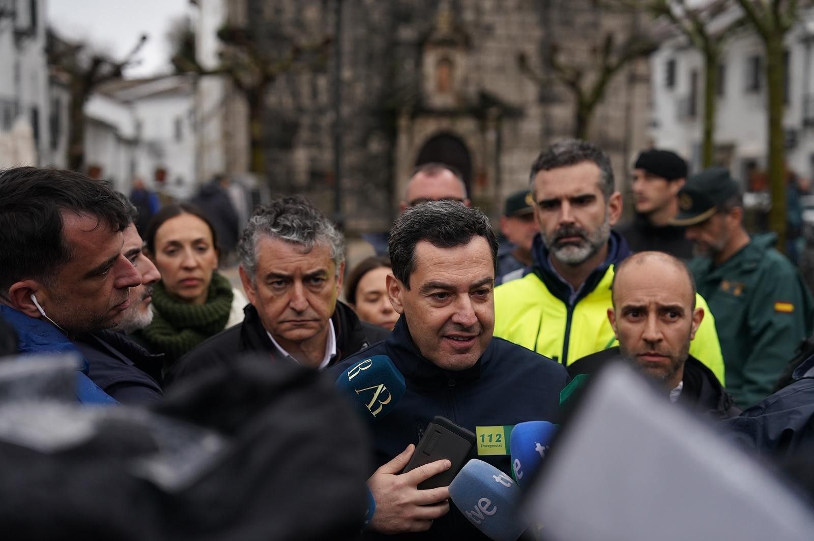 Moreno, durante su visita a Grazalema el 5 de febrero.