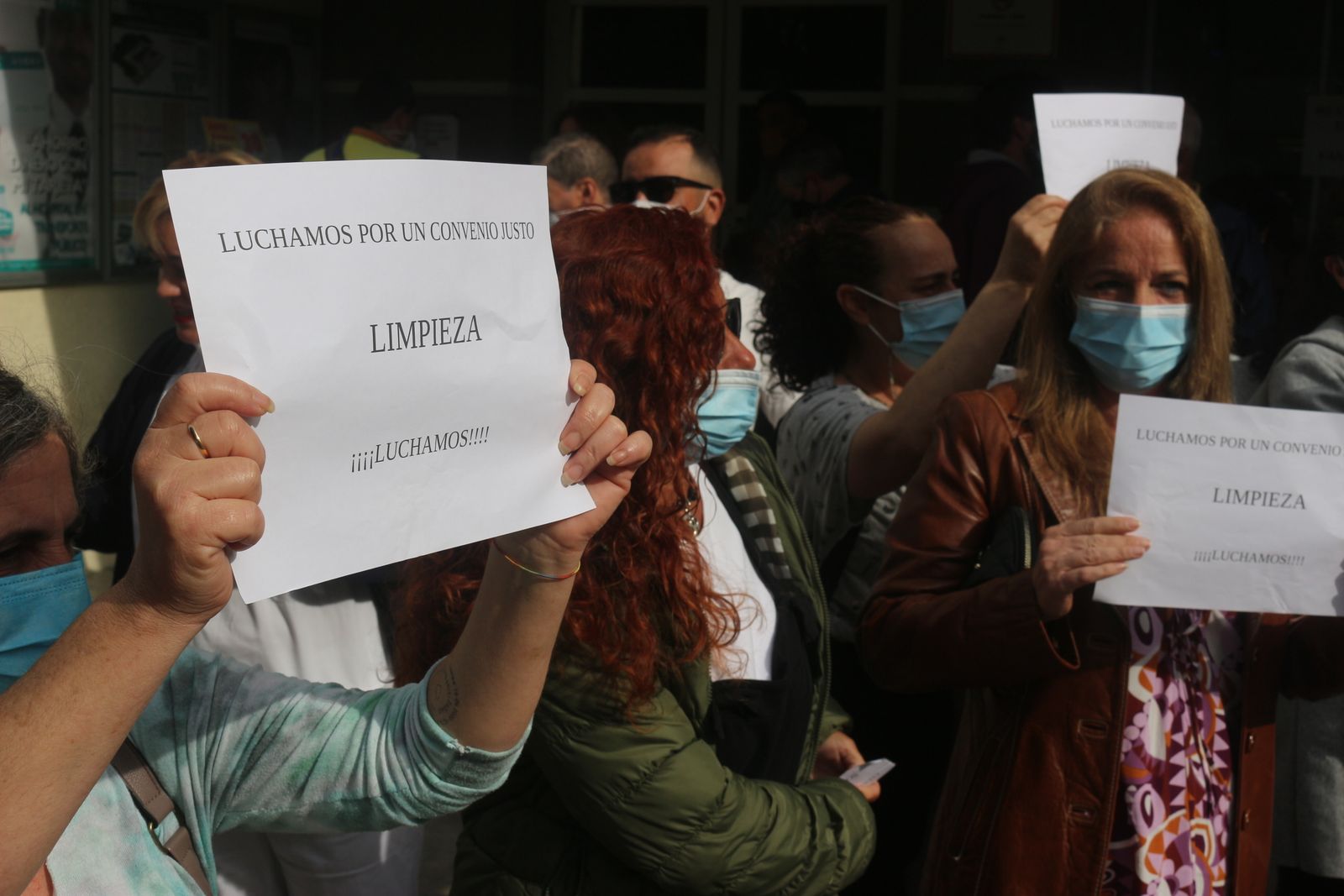 Una de las protestas del servicio de limpieza del hospital de Puerto Real