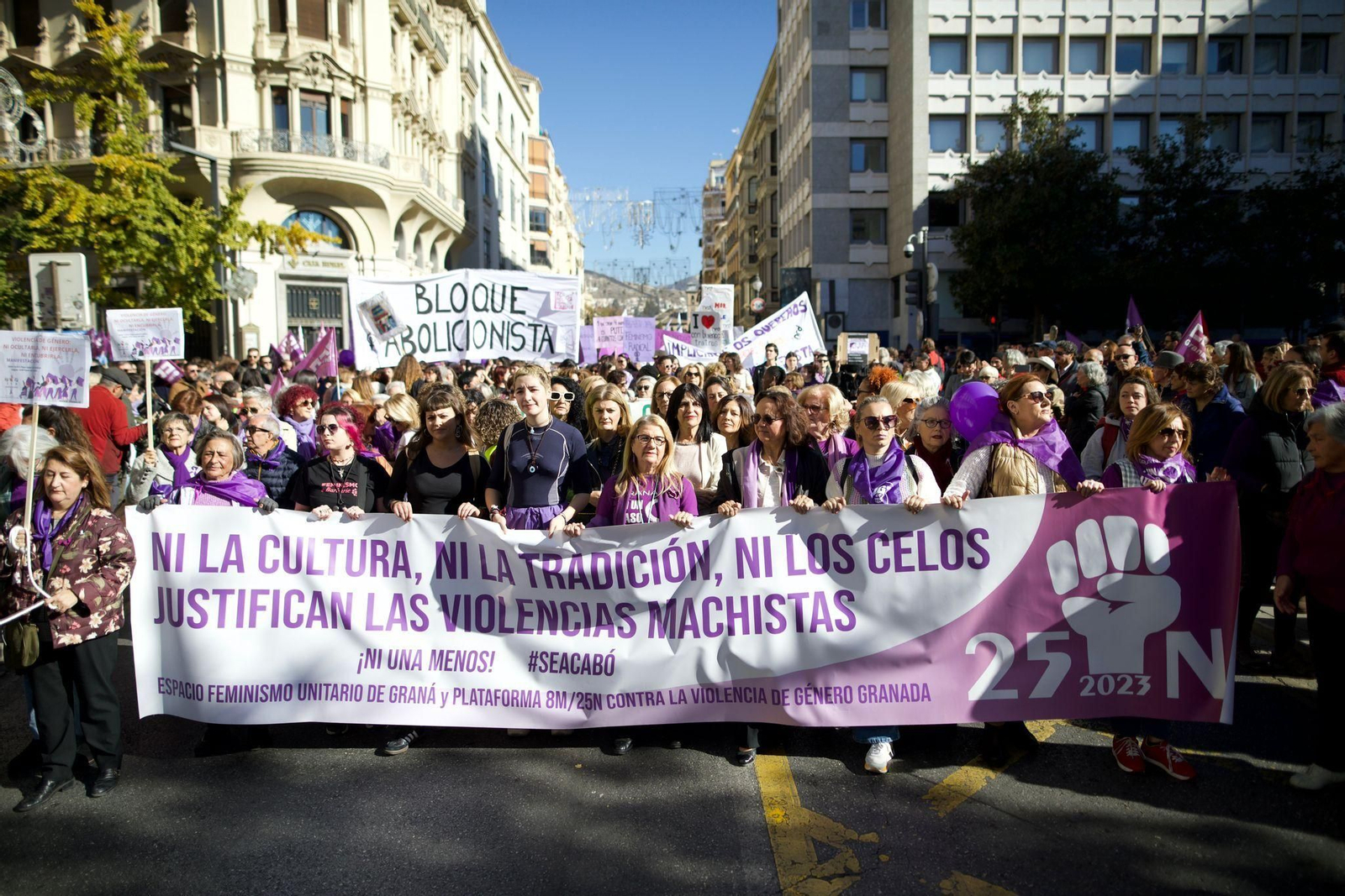 Imagen de la cabecera de la manifestación del 25N en Granada Imagen de la cabecera de la manifestación del 25N en Granada