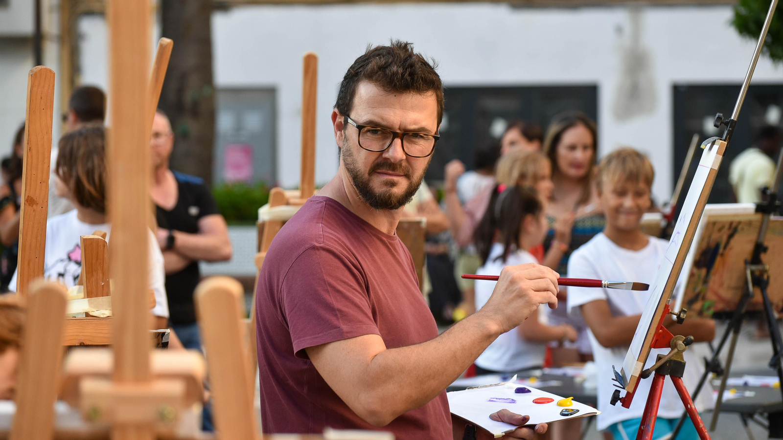 Las fotos del taller de dibujo para niños de la noche en blanco de La Línea