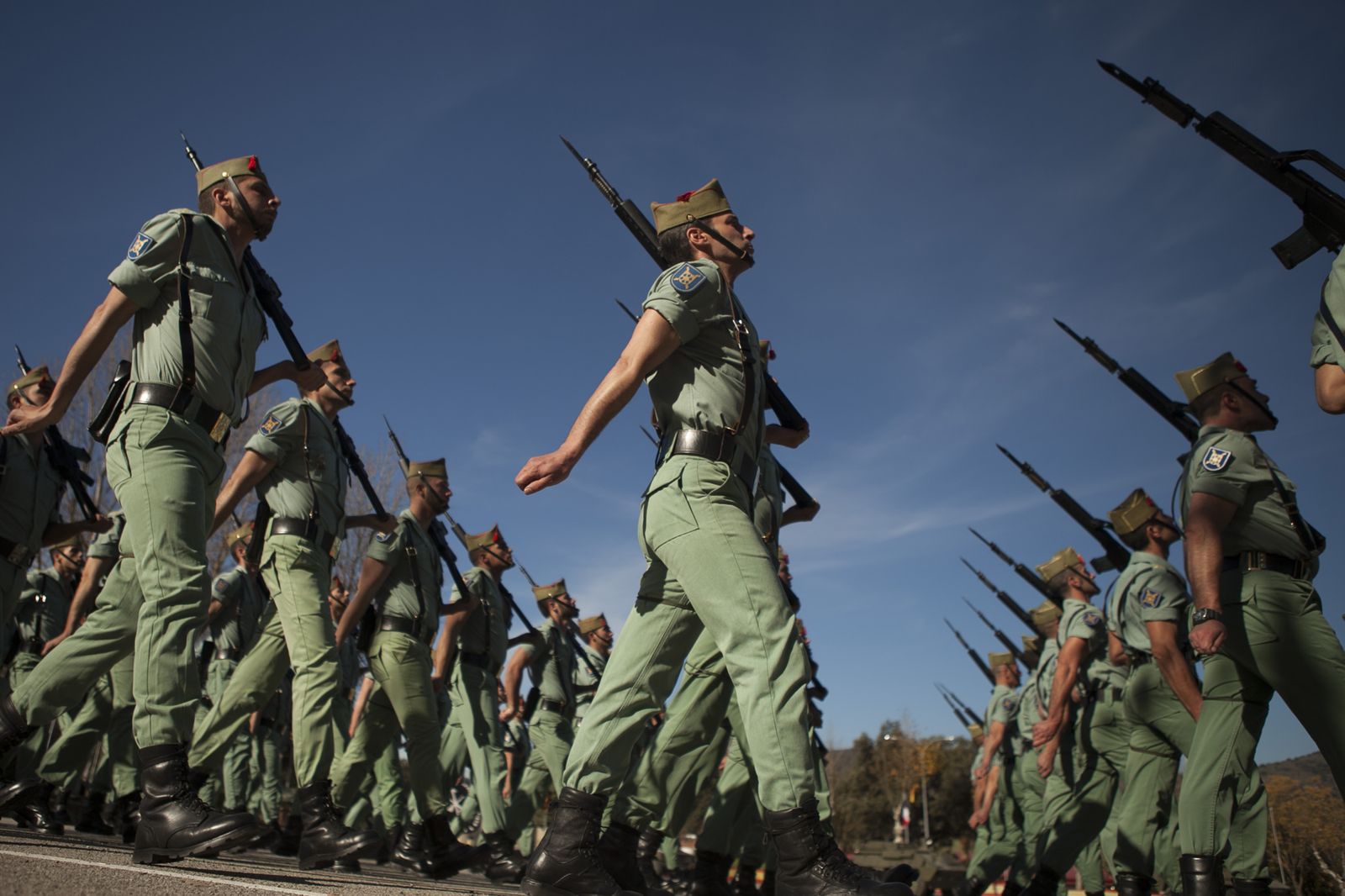 Legionarios durante un desfile.