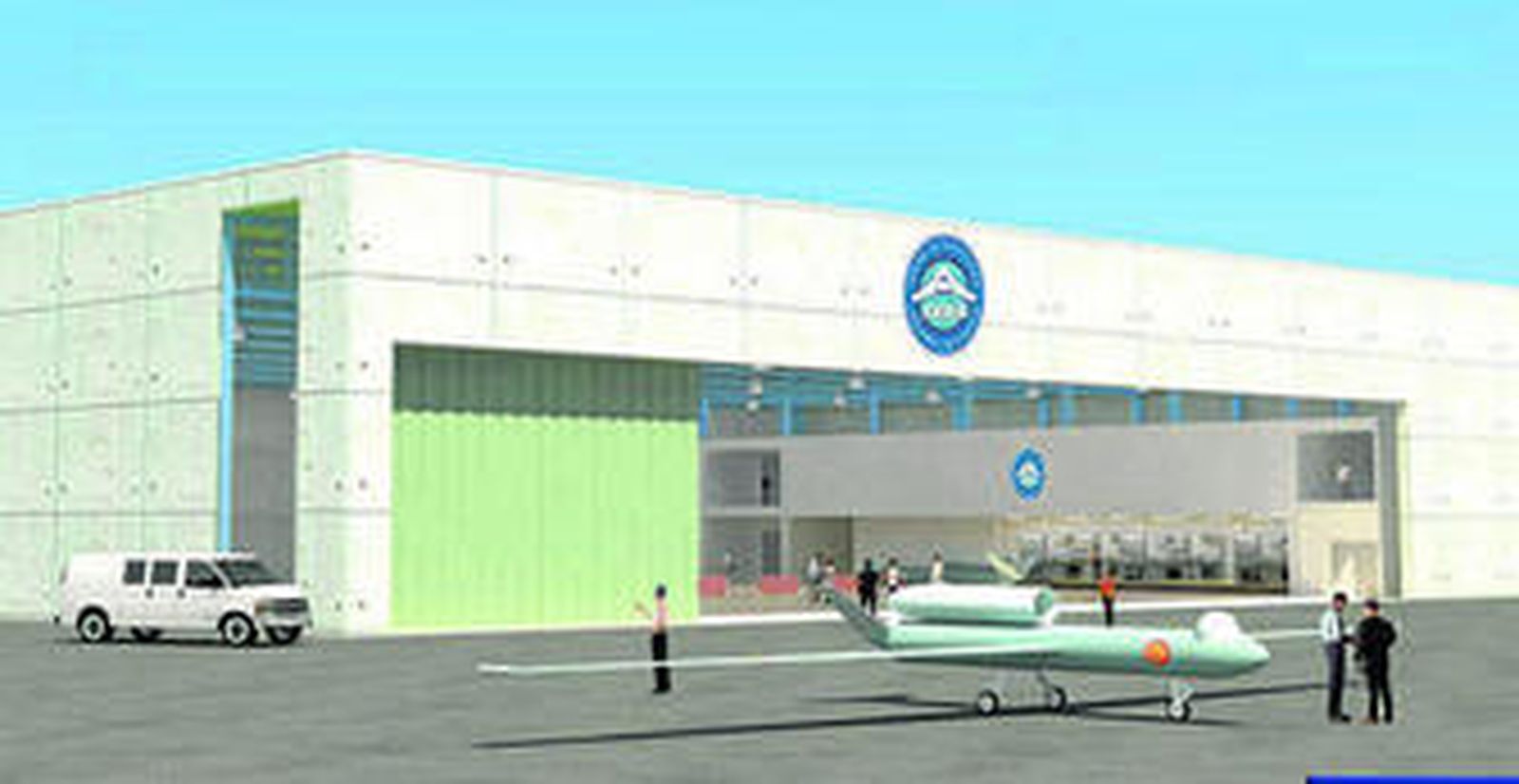 Recreación virtual del proyecto CEUS de El Arenosillo, ideado para la experimentación de sistemas no tripulados.