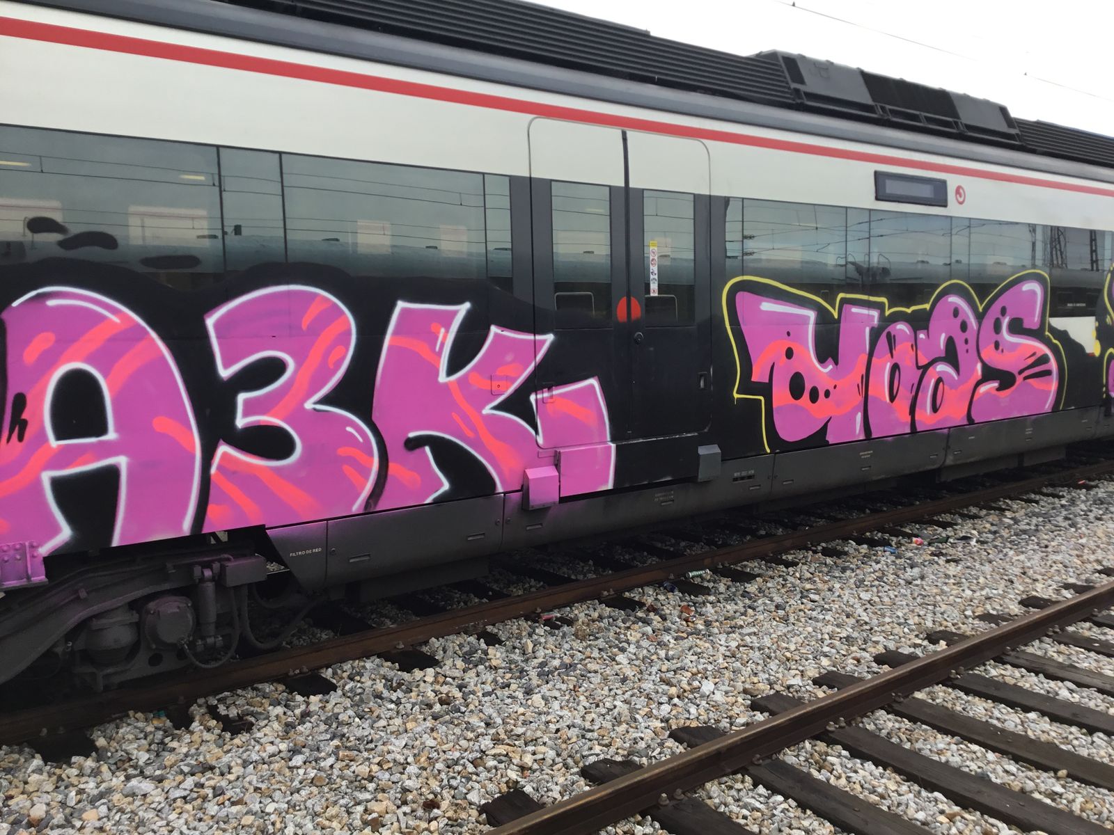 Los grafitis en los trenes de Renfe en Andalucía generaron un coste público de 566.870 euros