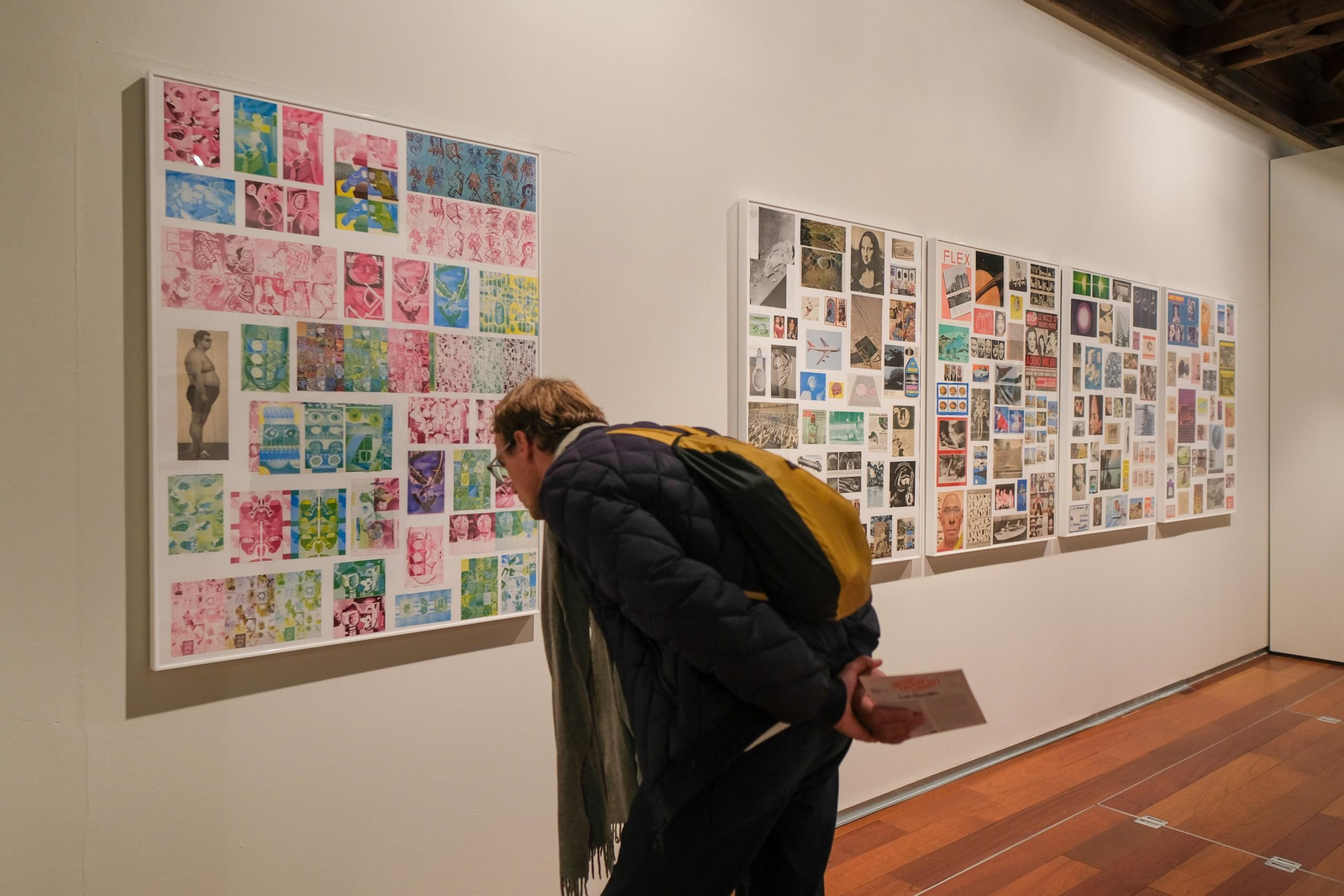 Imágenes de la inauguración de una exposición de Luis Gordillo en el Espacio Santa Clara