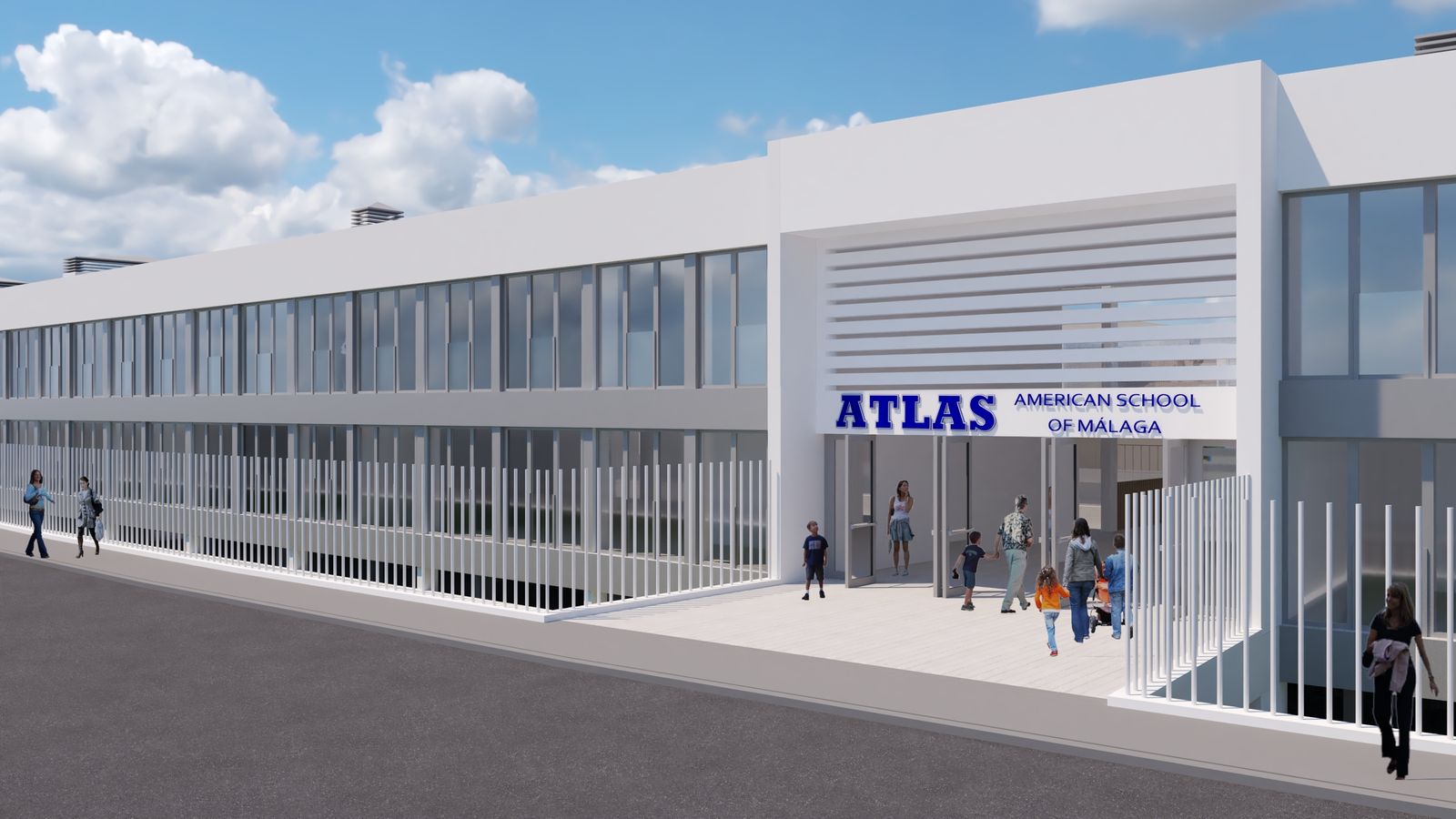 Infografía del nuevo colegio internacional de Estepona.