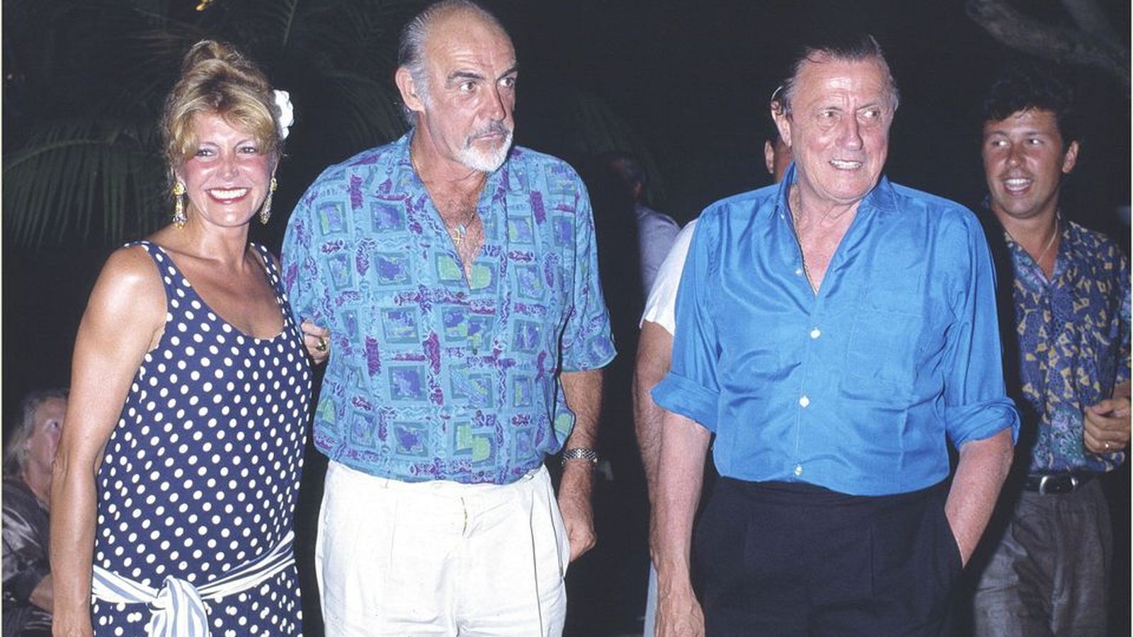 Connery, con los barones Thyssen en una fiesta en Marbella.
