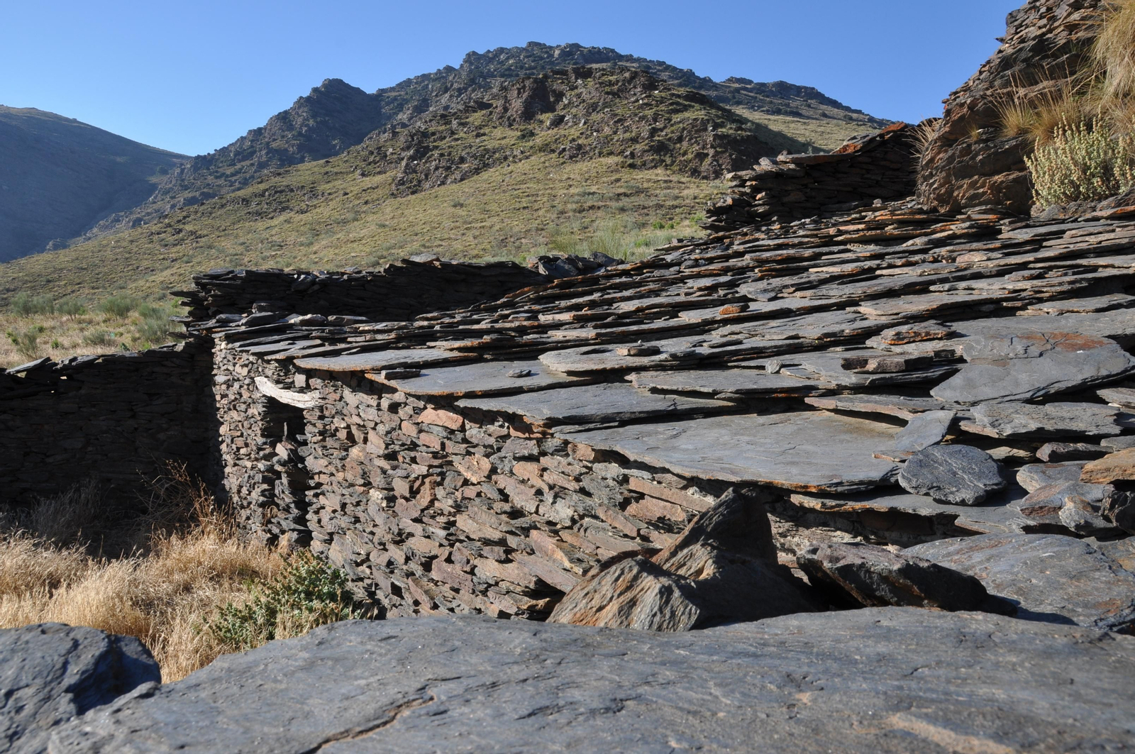 Corral ganadero de pizarra.