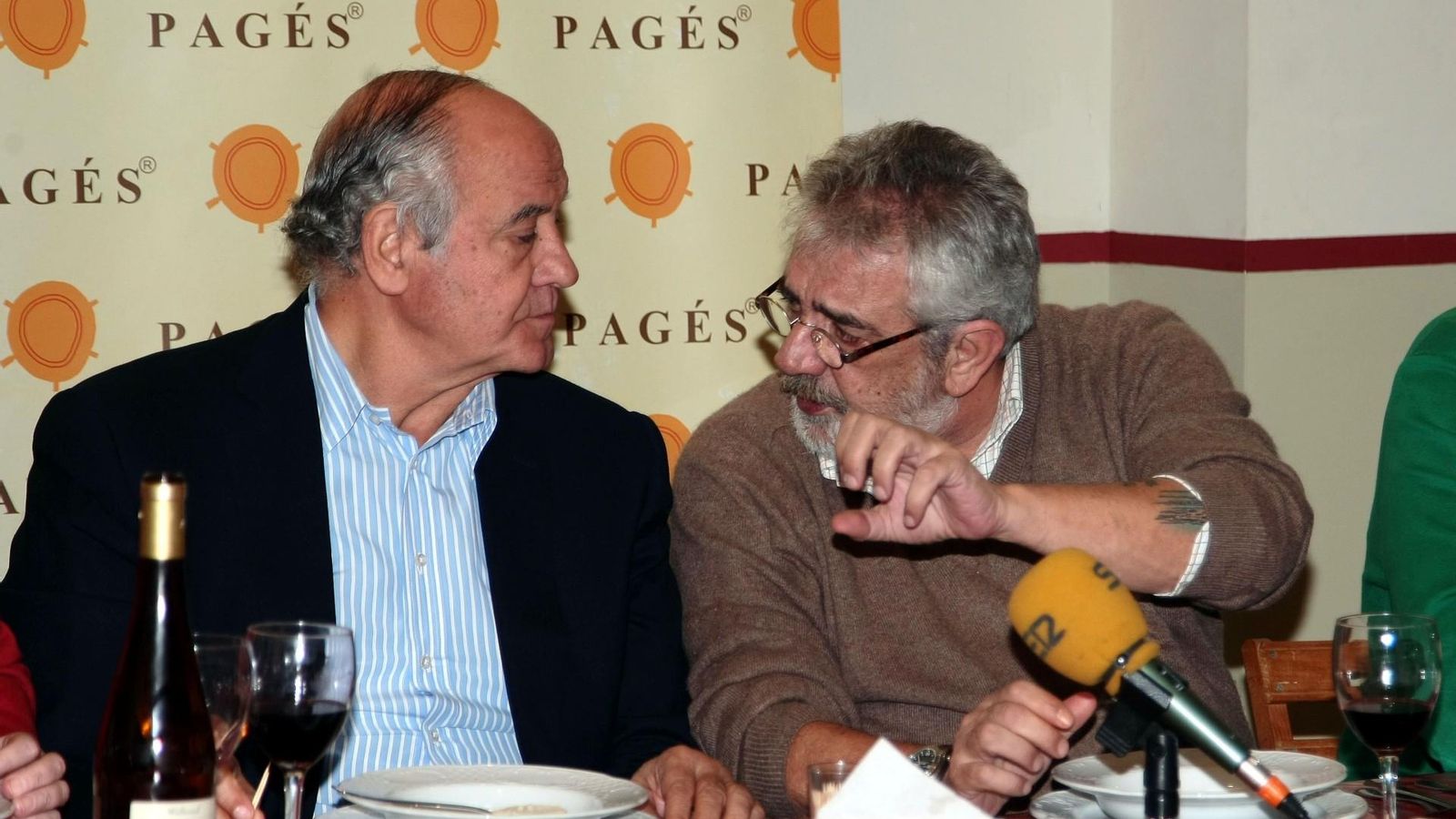 Canorea y Valencia en el célebre almuerzo con la prensa especializada que desató la guerra con las primeras figuras.