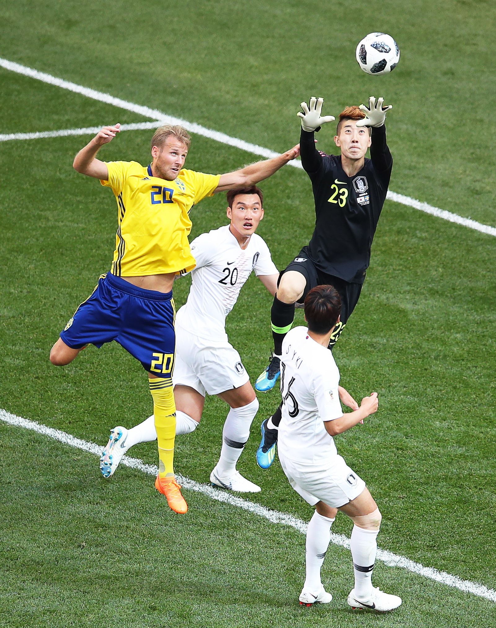 Las imágenes del Suecia-Corea del Sur