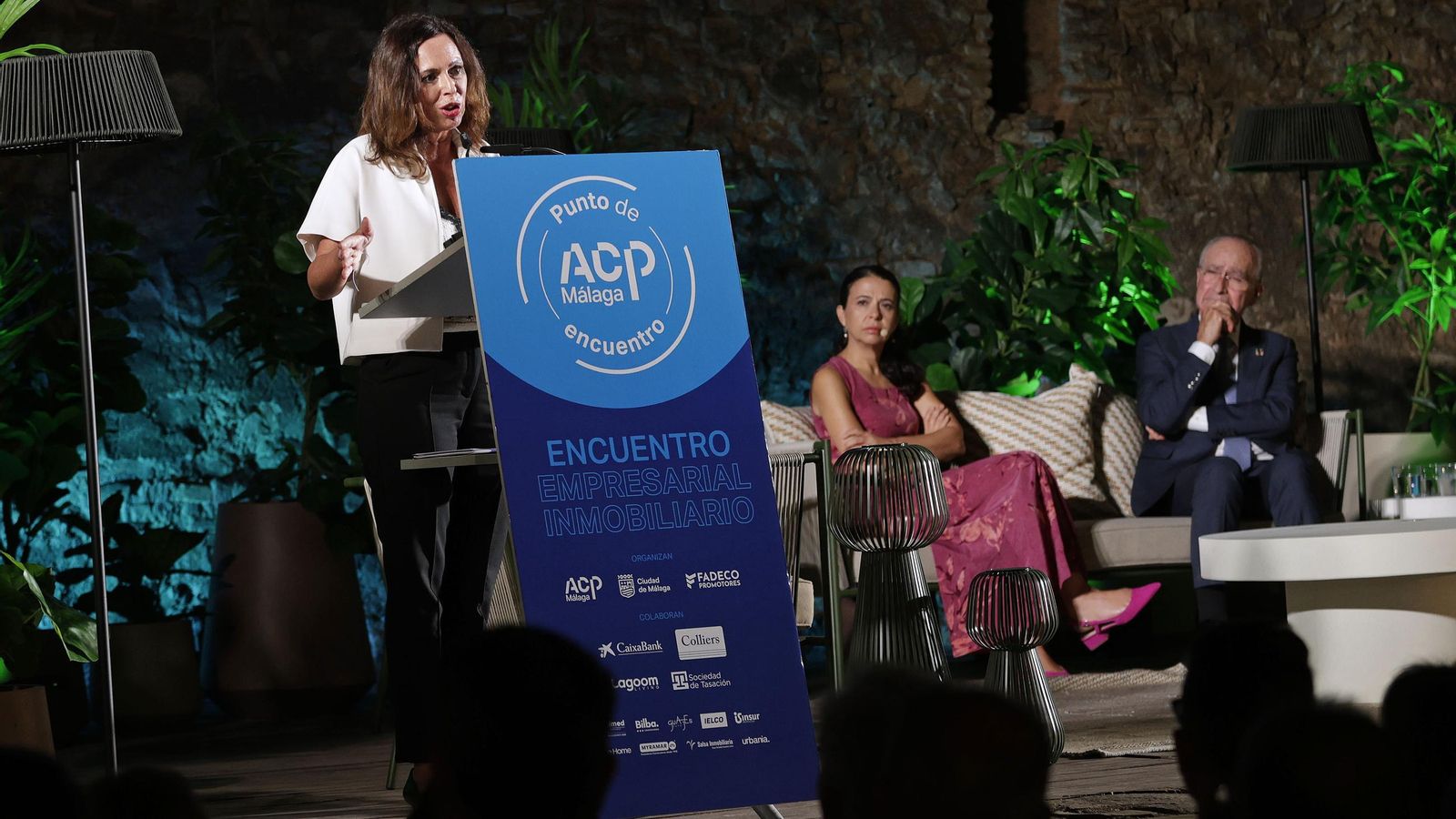 La consejera Rocío Díaz interviene ante la atenta mirada de Francisco de la Torre.