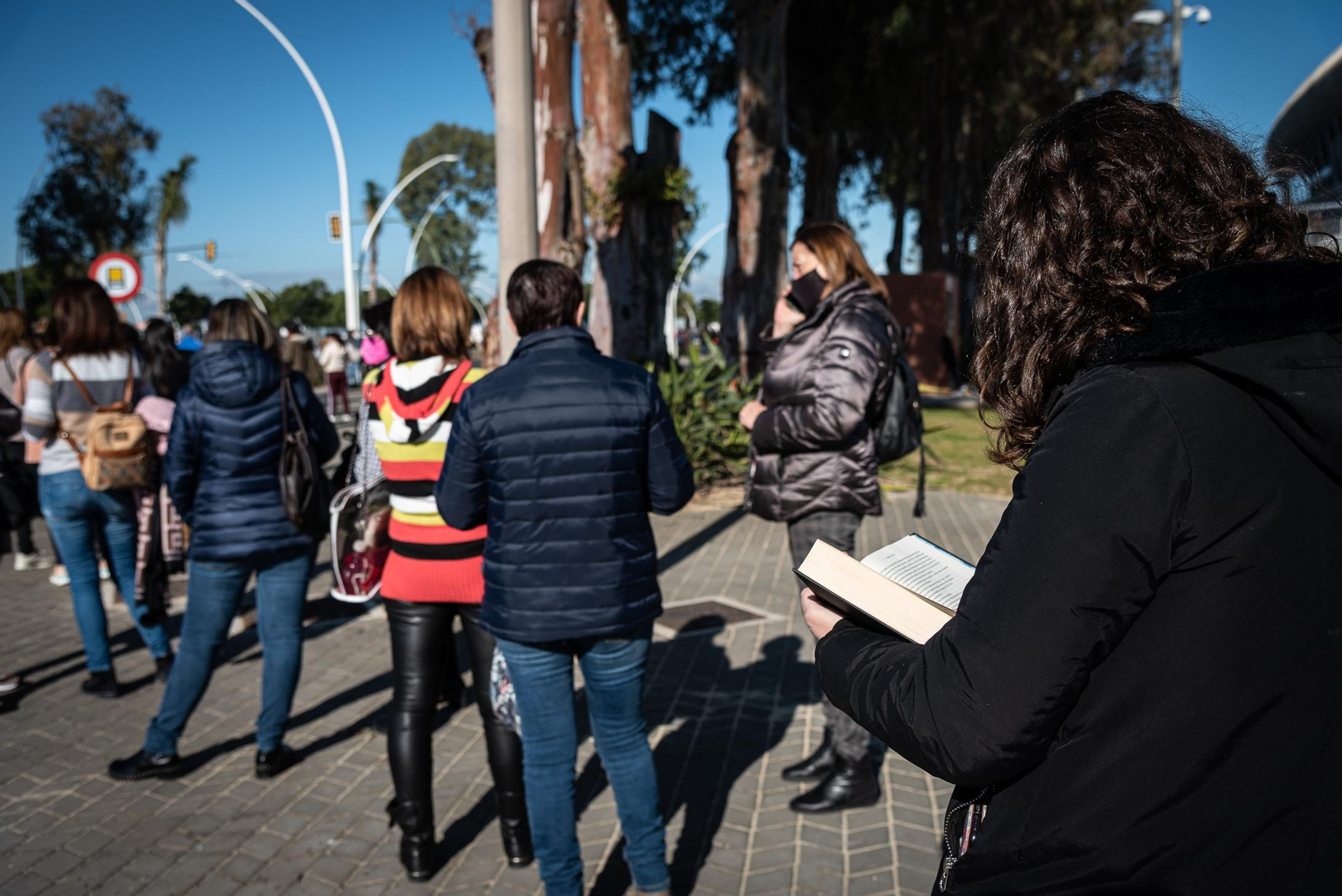 Imágenes de las pruebas Covid-19 al personal docente de Huelva