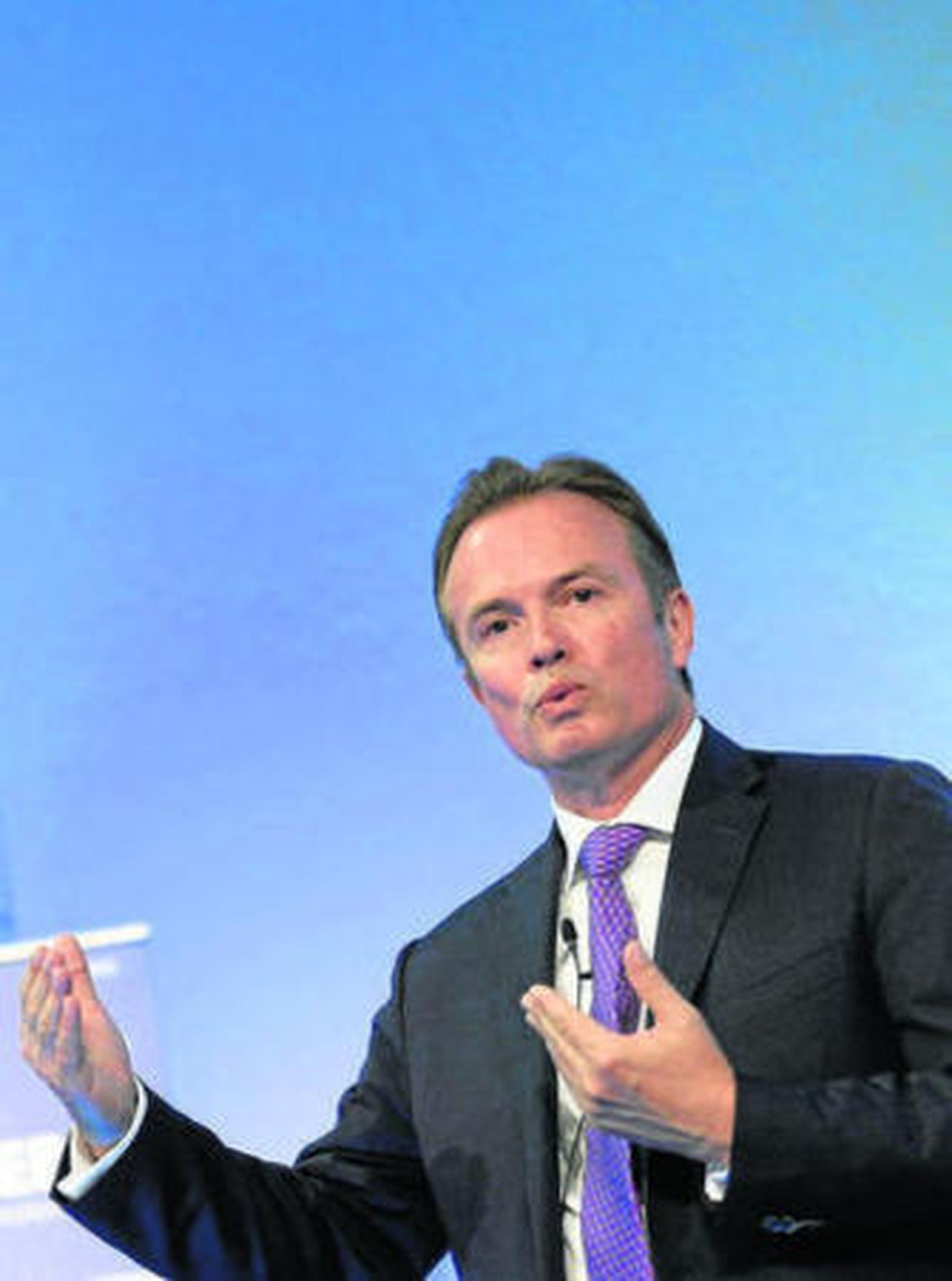 El presidente de Bombardier, Laurent Troger, en un conferencia el mes pasado.