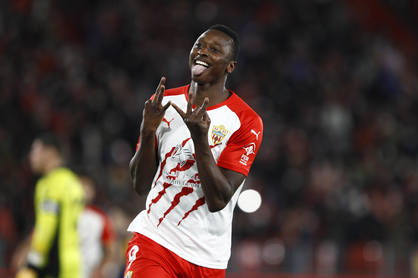 Sadiq celebra el 2-0 tras recibir un buen pase de Dyego Sousa