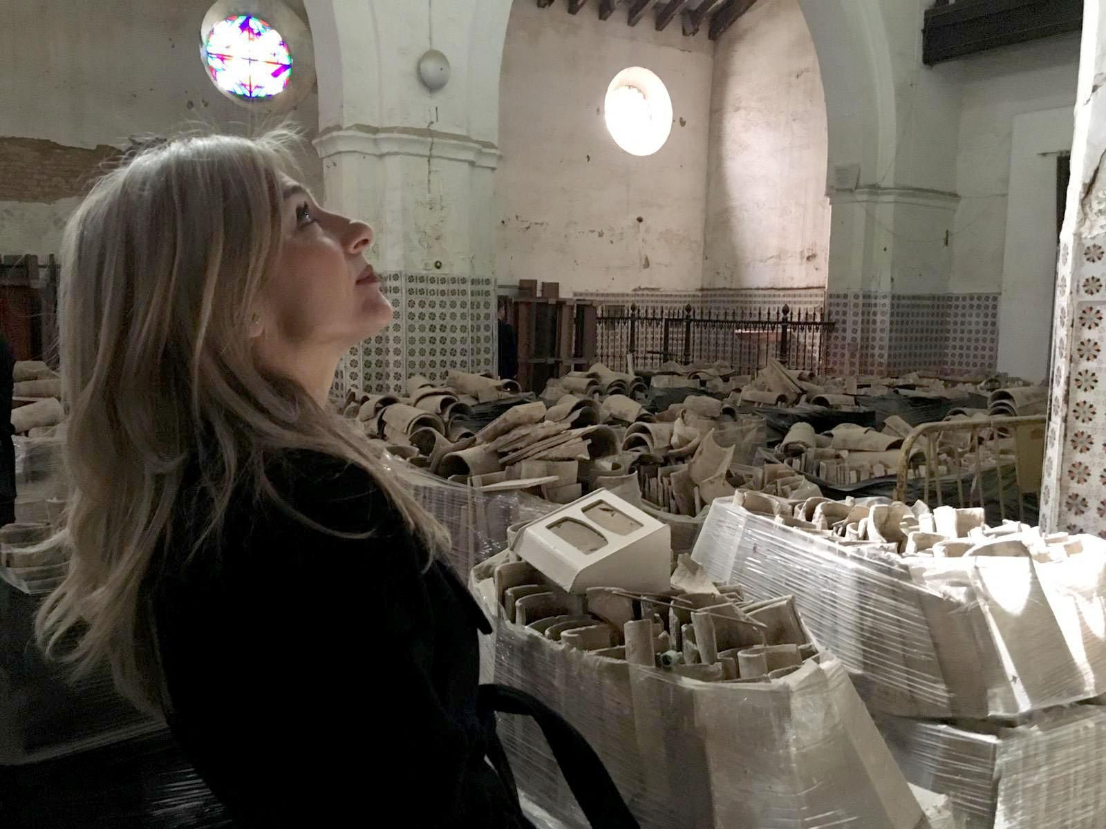 La consejera de Cultura, Patricia del Pozo, en el interior del templo en una imagen de archivo.