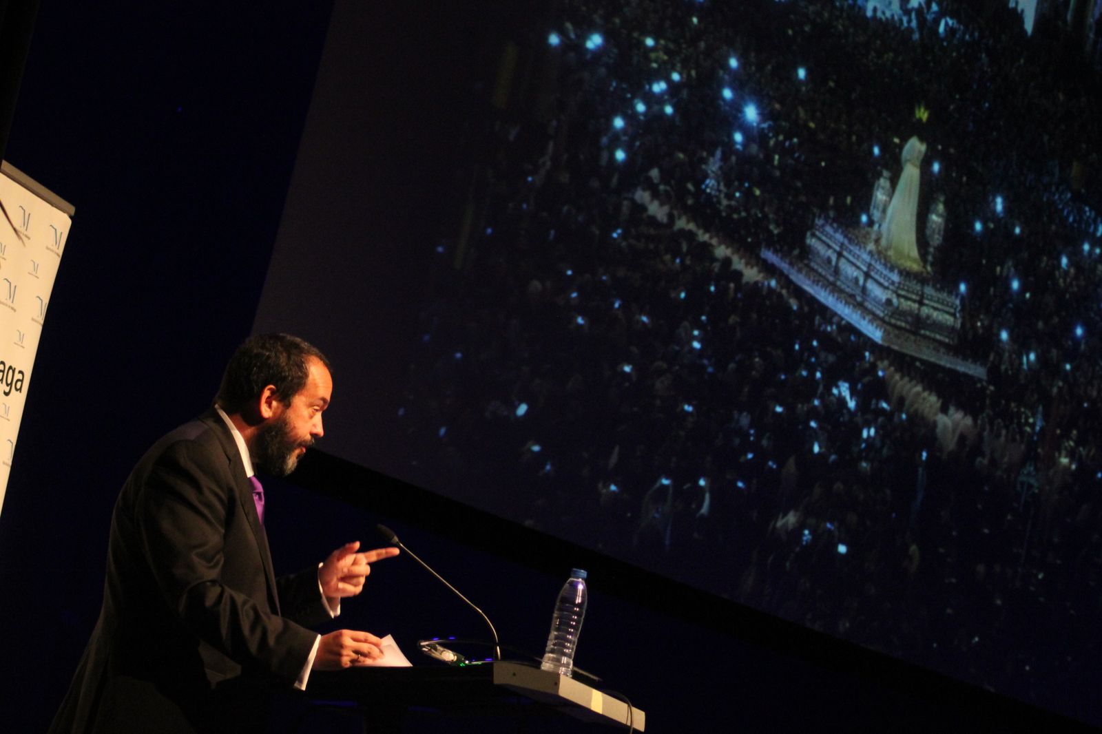 Pablo Bujalance, durante el pregón del Cautivo.