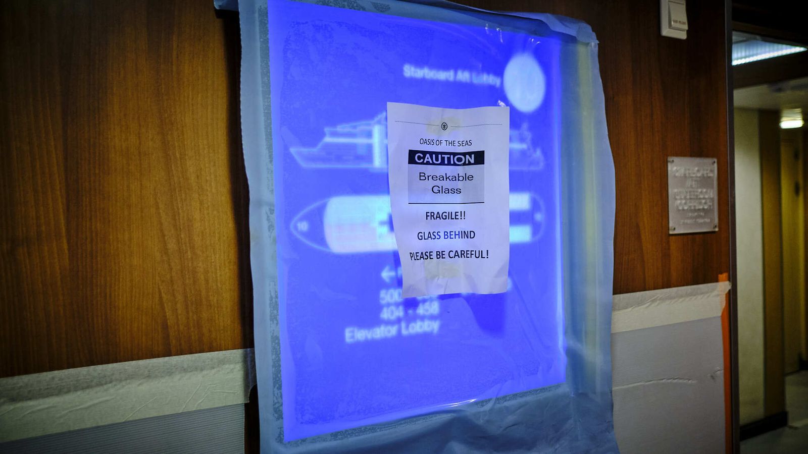 Una de las pantallas instaladas en el 'Oasis of the Seas'.