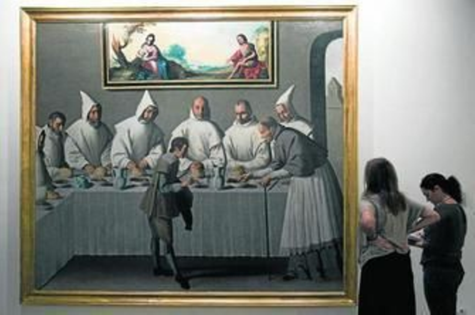 El lienzo 'San Hugo en el refectorio' de Zurbarán, en la sala X, es una de las joyas de la colección sevillana.