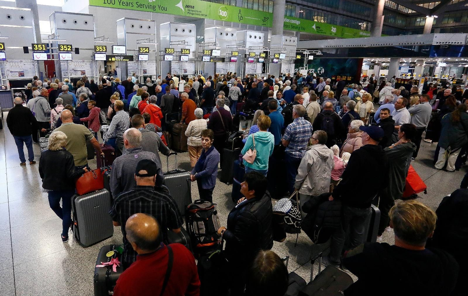 Salida del aeropuerto de Málaga.