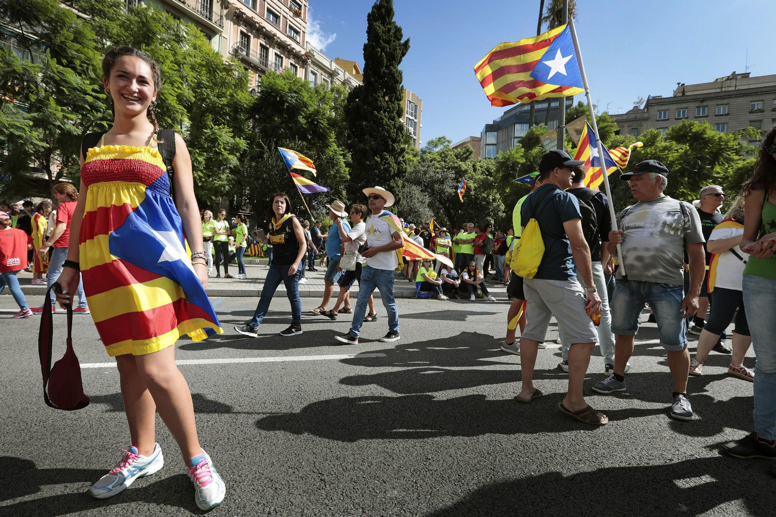 La manifestación independentista de la Diada, en imágenes