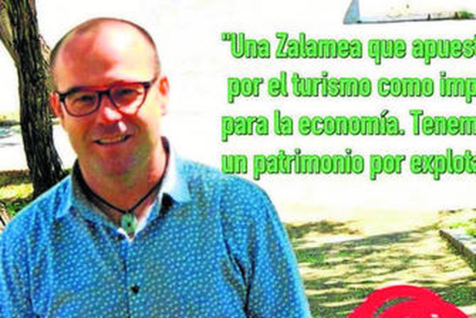 Carmelo Conde, en la foto del cartel electoral.