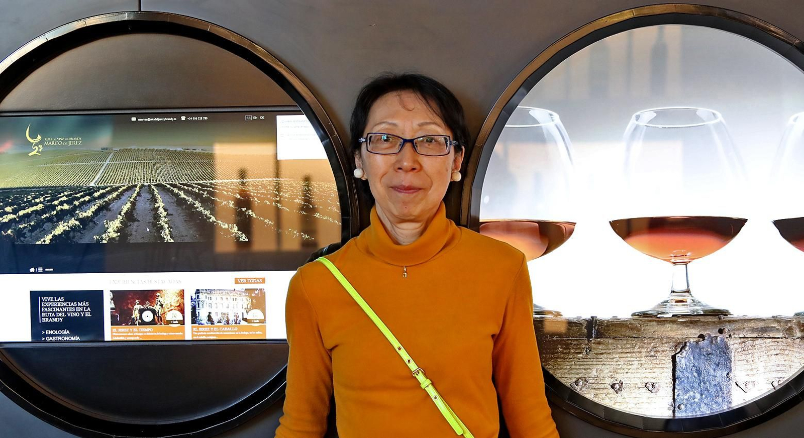 Yoshiko Akehi, durante su visita días atrás al Consejo Regulador con alumnos de la Japan Sherry Academy .