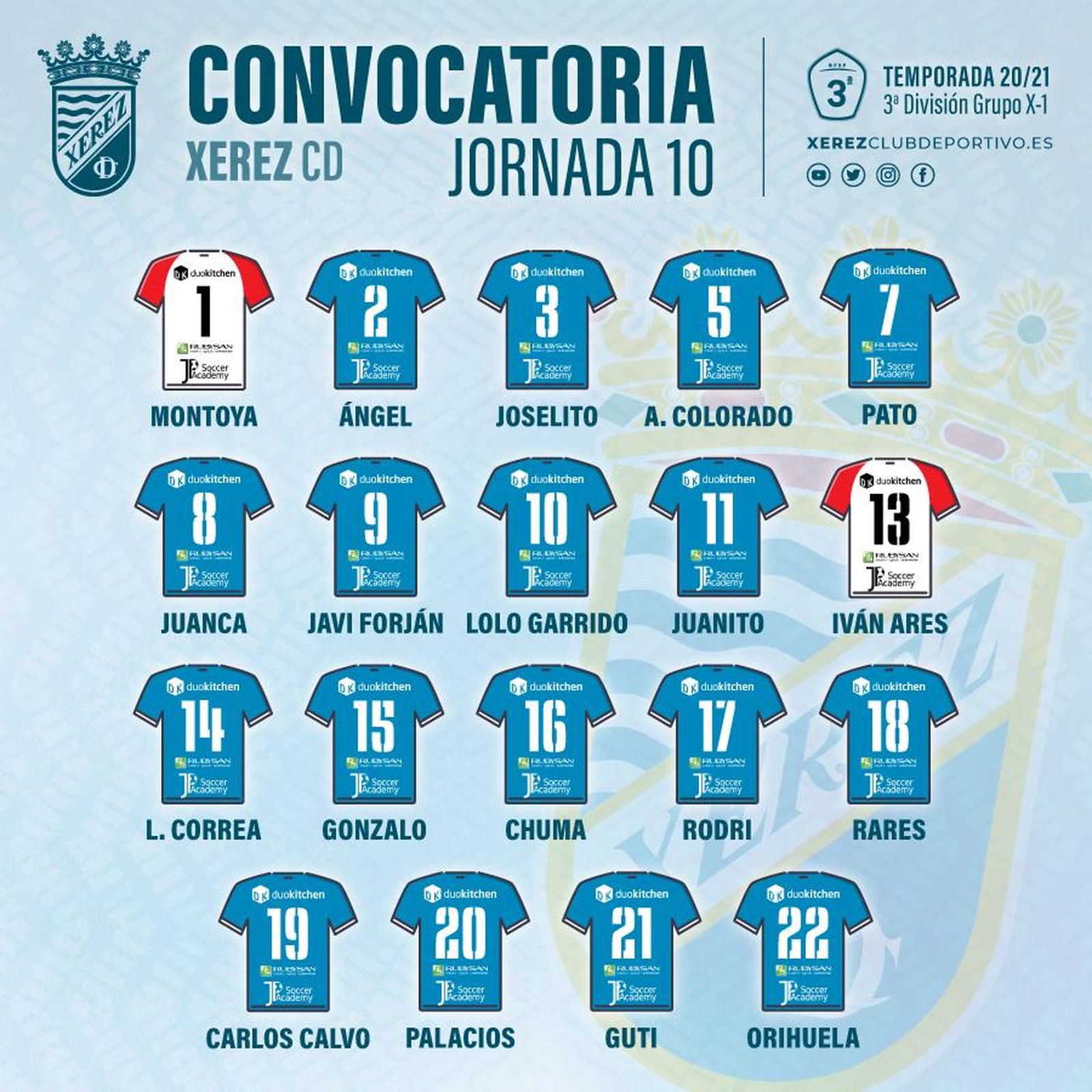 Convocatoria del XCD.