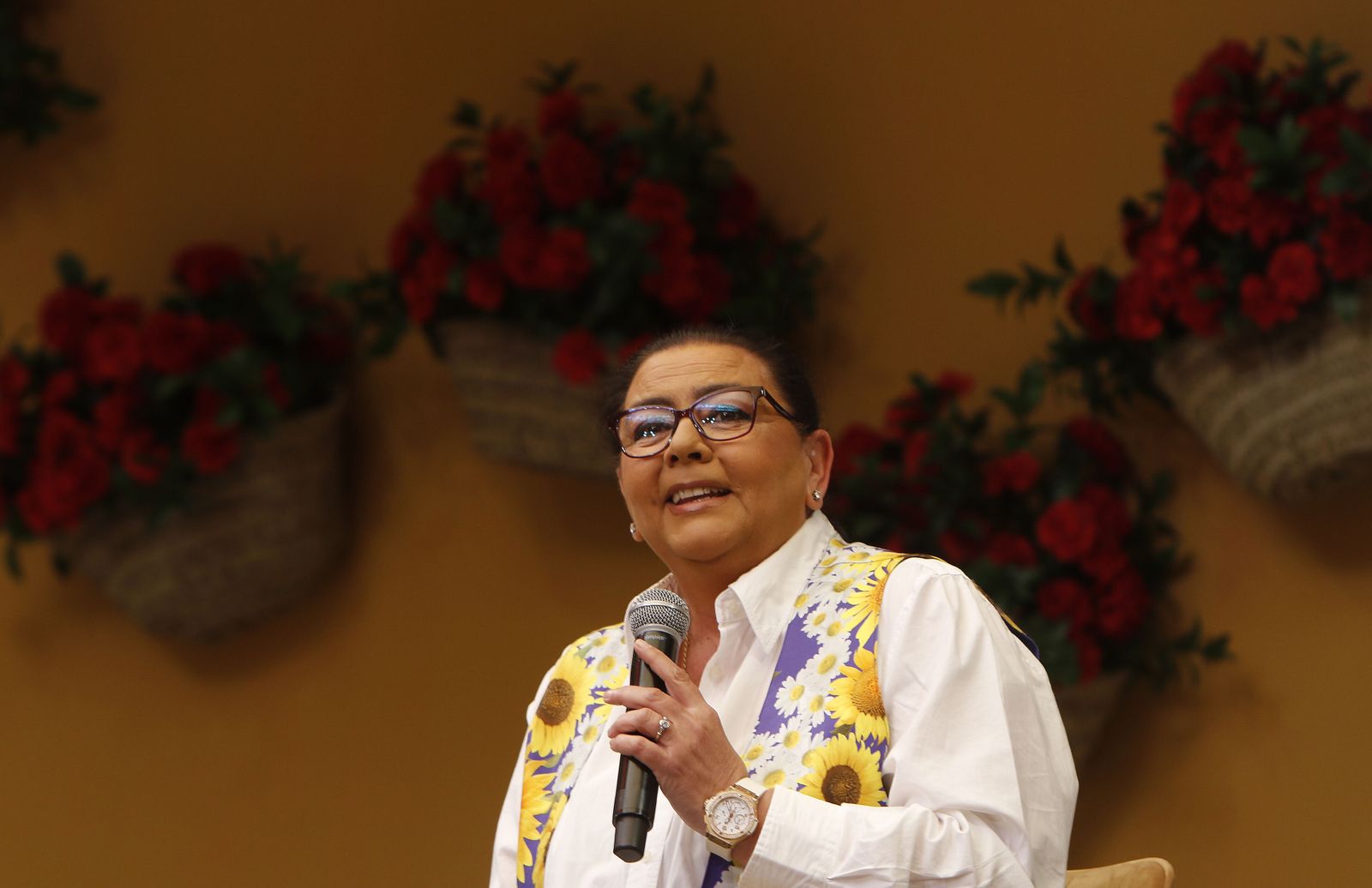 La cantante María del Monte.