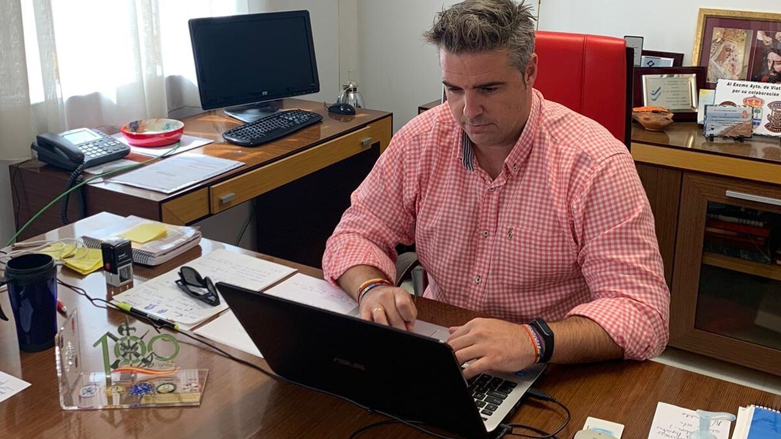 El alcalde de Viator, Manuel Flores Malpica.