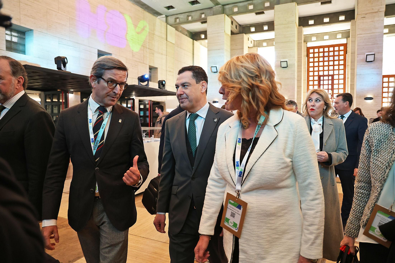 Imágenes del presidente de la Junta de Andalucía, Juanma Moreno, en el II Congreso Nacional de Hidrógeno Verde