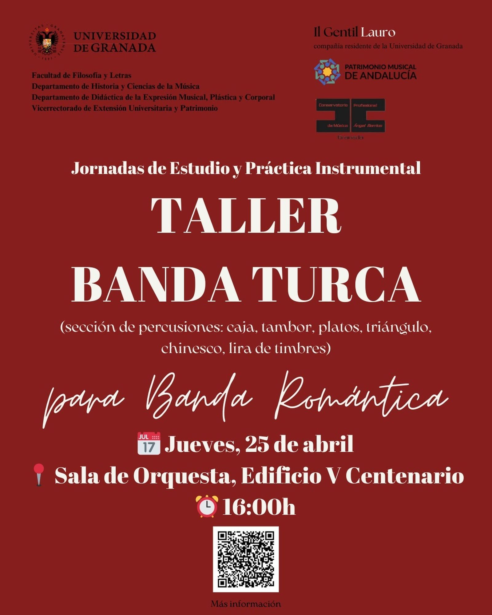 Cartel del Taller de Banda Turca de la UGR