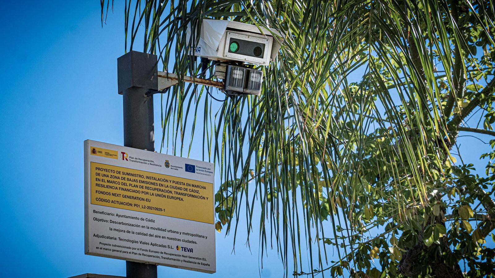 Cámaras instaladas para el control del tráfico.