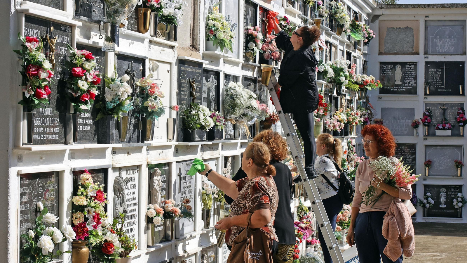 Imágenes del cementerio de Jerez en el Día de los Fieles Difuntos